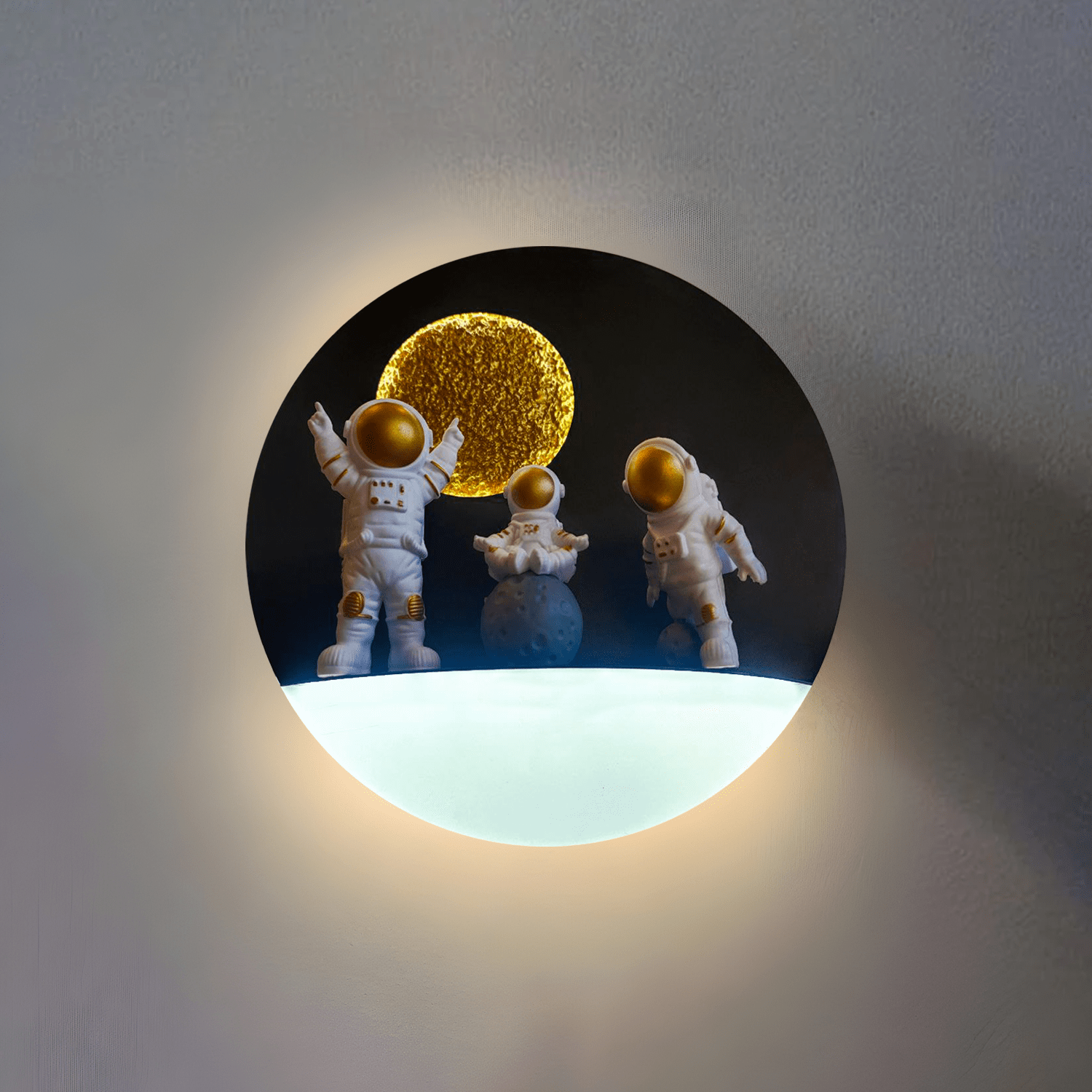 Child's Bedroom with Astronaut Wall Lights