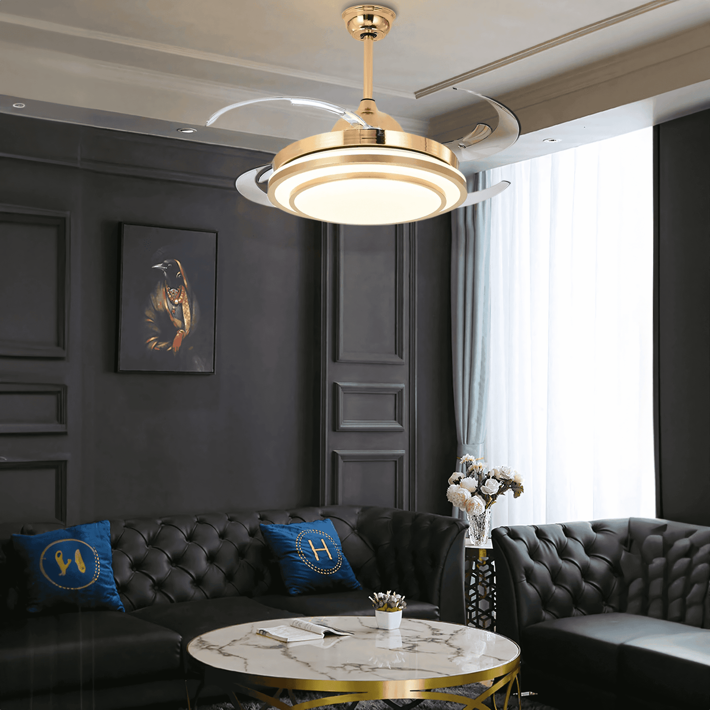 Warm golden light for cozy ambiance