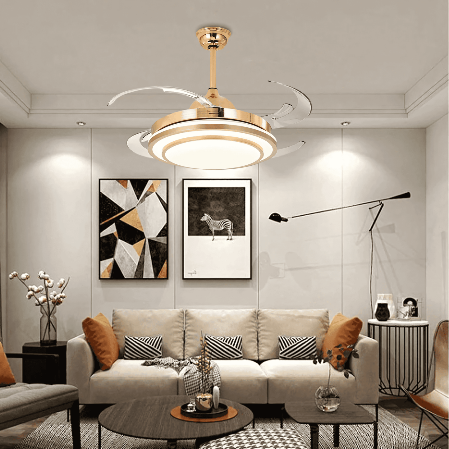 Captivating La Tarte chandelier ceiling fan