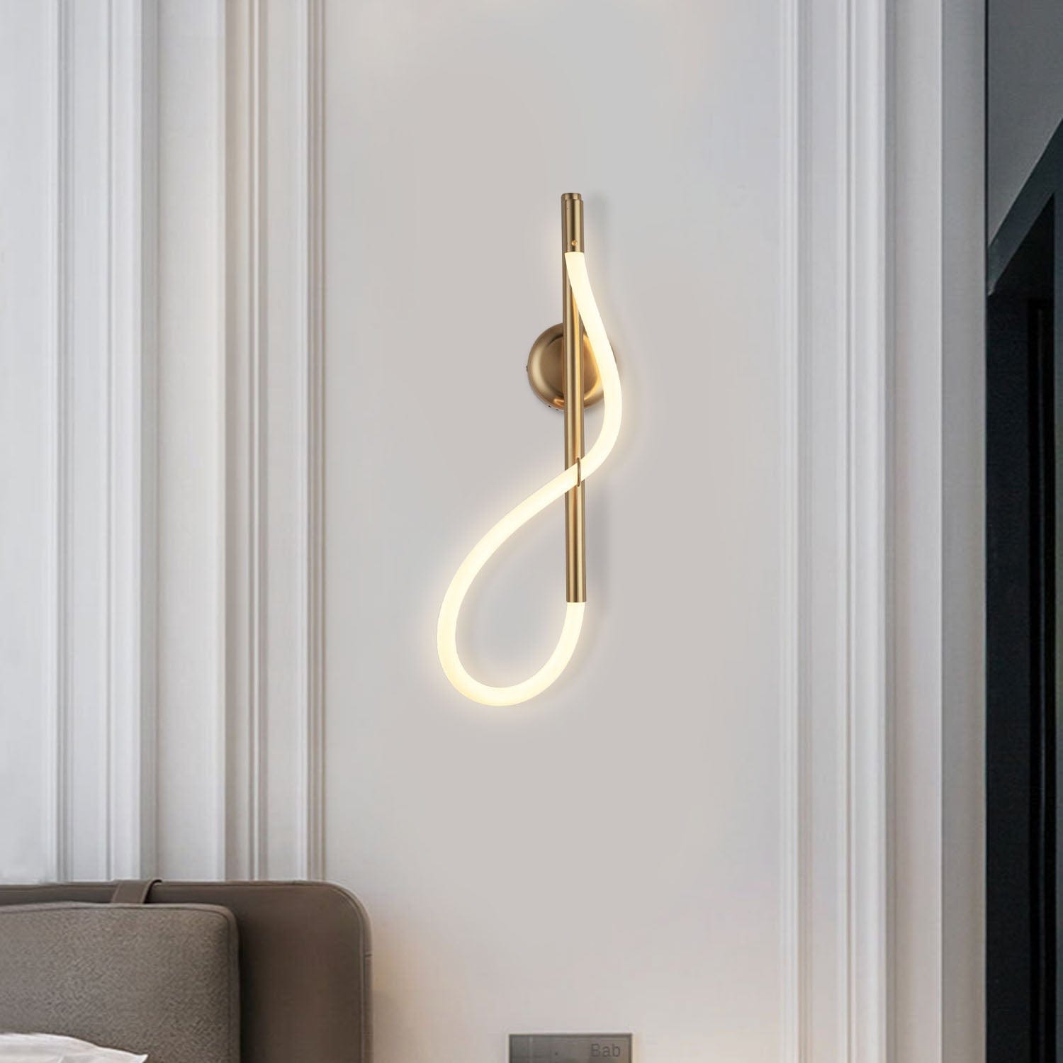 Modern Living Room with Snake Eye Wall Lights
