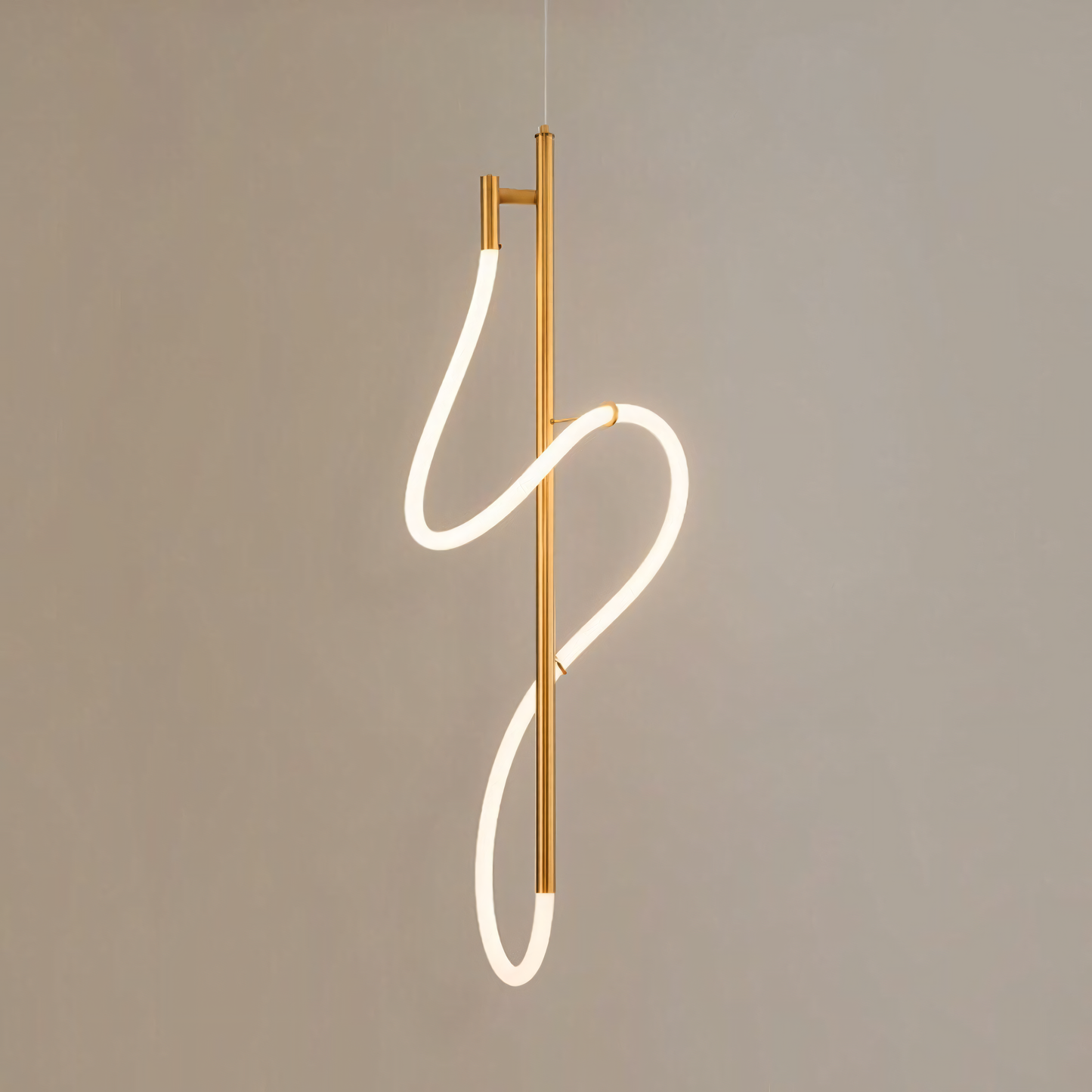 Captivating glass and metal chandelier with a serpentine flair