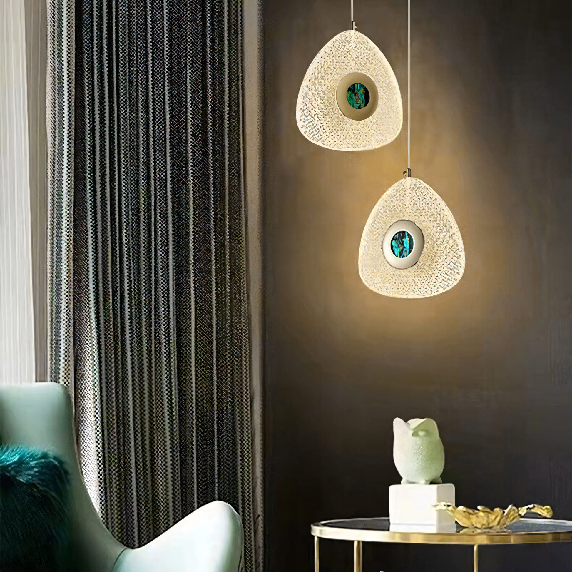 Energy-Efficient Ceiling Chandelier: Sustainable lighting for high-end interiors.