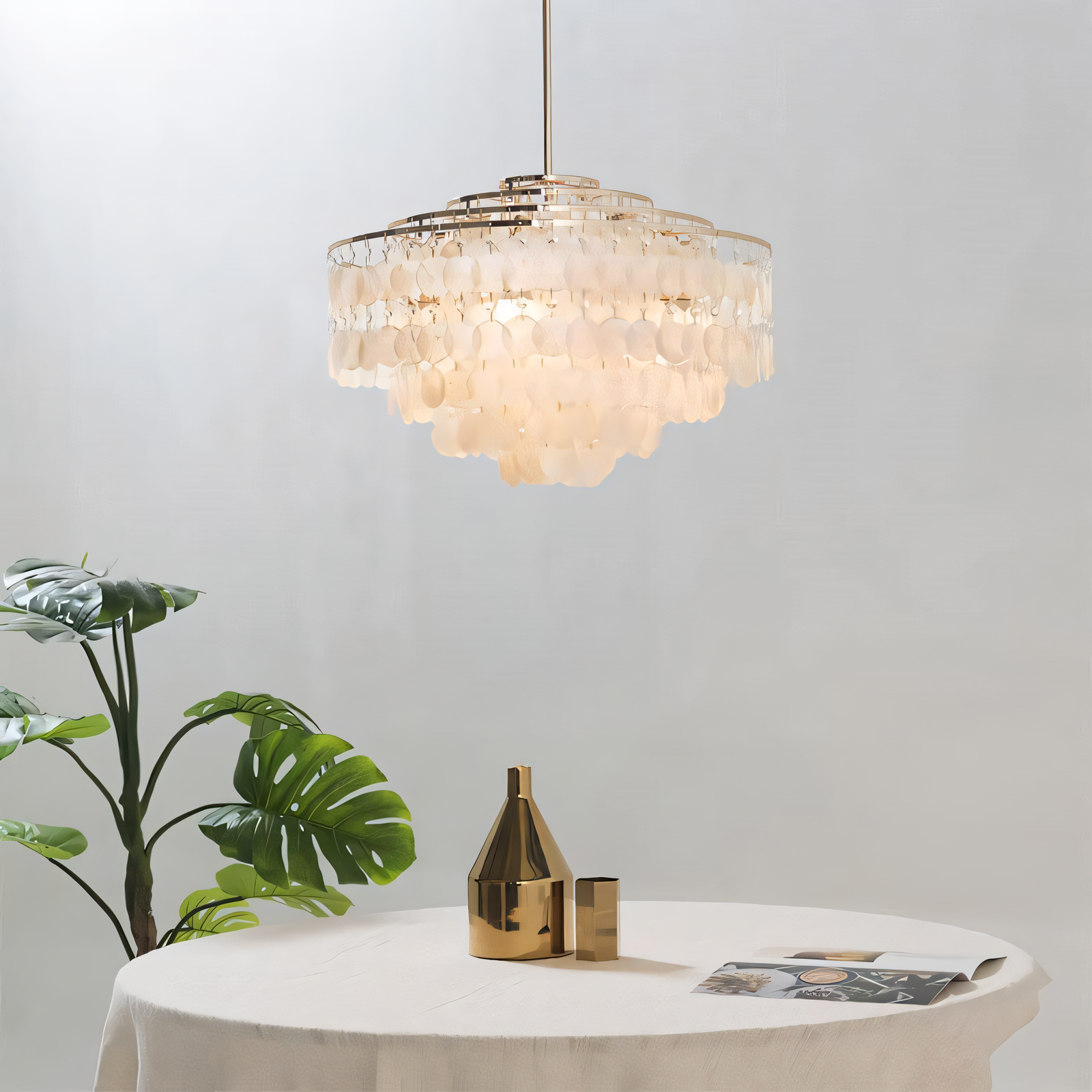 Sophisticated 500X580MM crystal acrylic chandelier, a timeless addition to any space