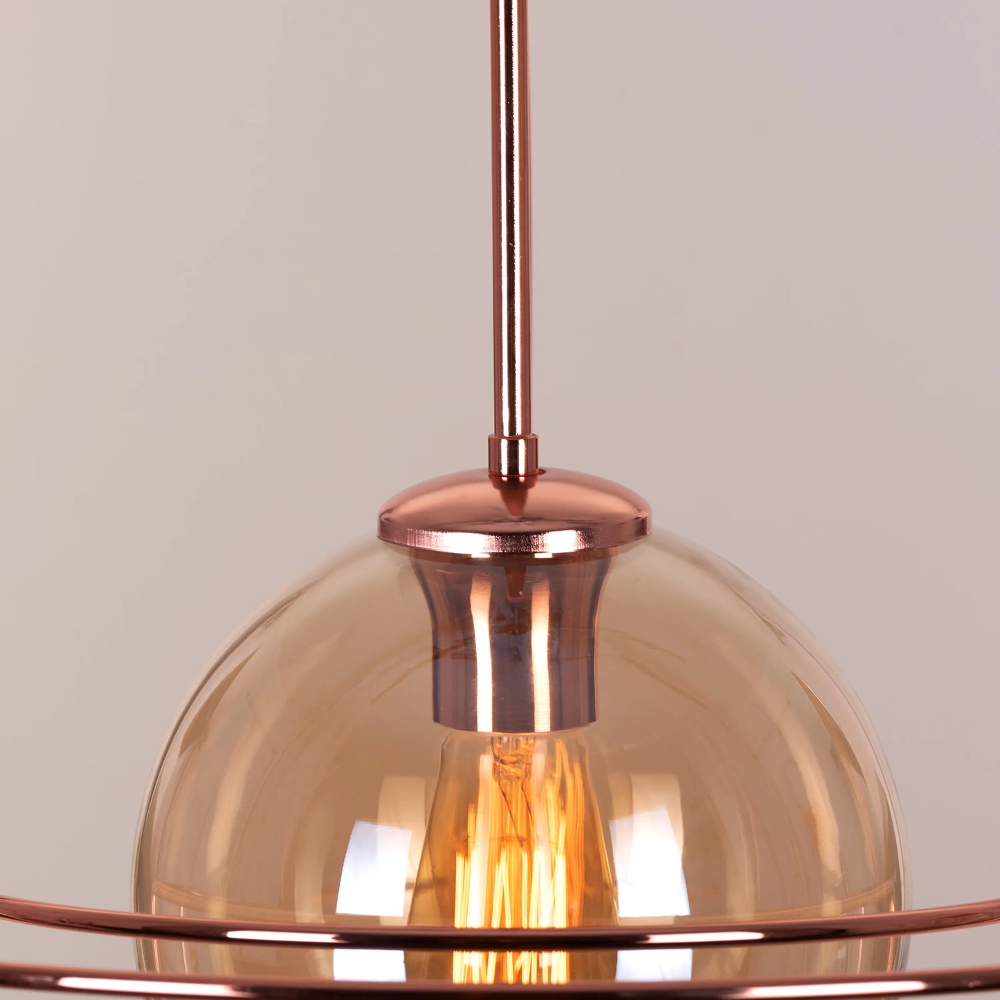 Glamster (Rose Gold) Cognac Glass Pendant Light