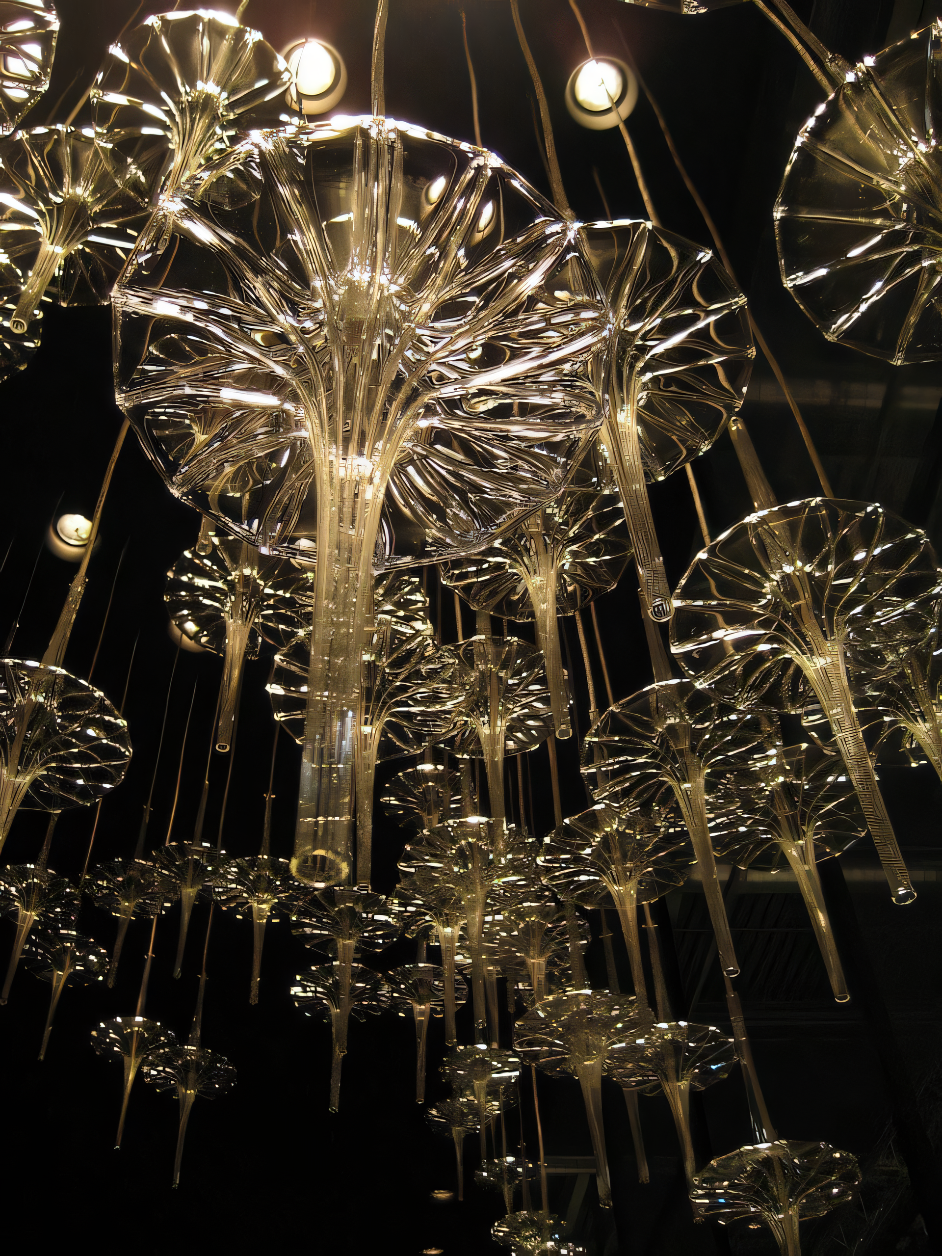 Mesmerizing Bioluminescent Chandelier