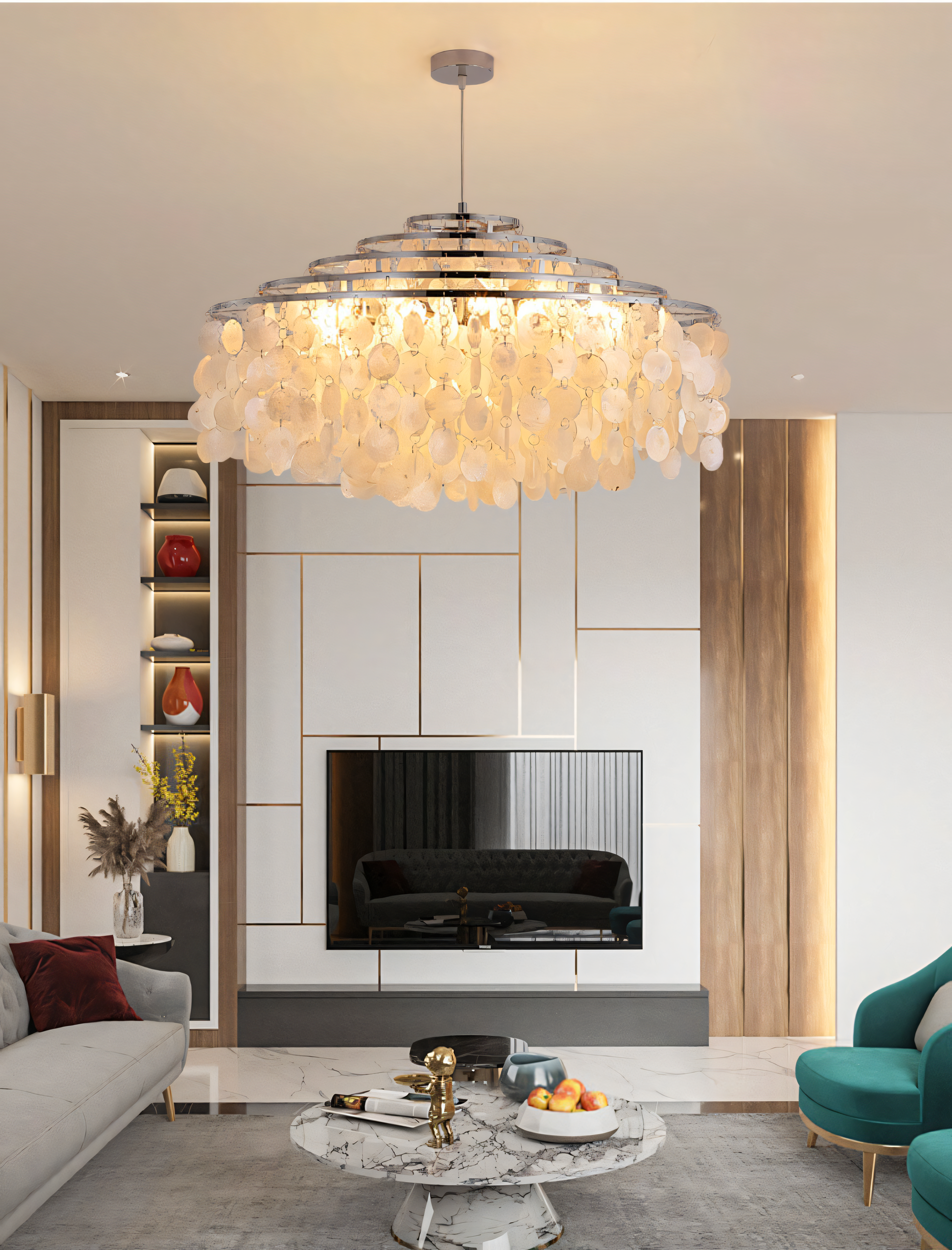 Captivating 700x750MM crystal acrylic chandelier, a nature-inspired masterpiece