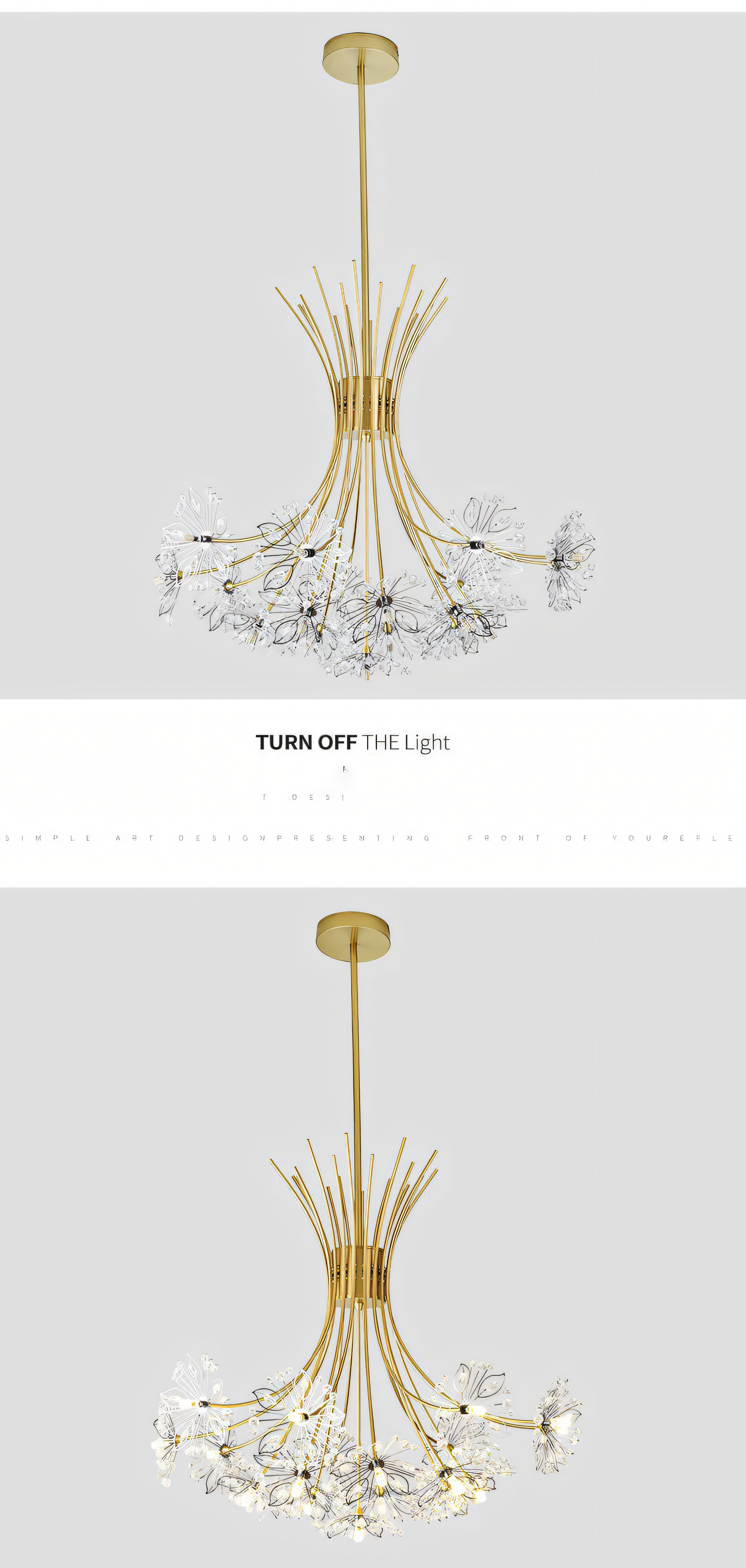 Energy-Efficient Ceiling Chandelier: Sustainable lighting for high-end interiors.