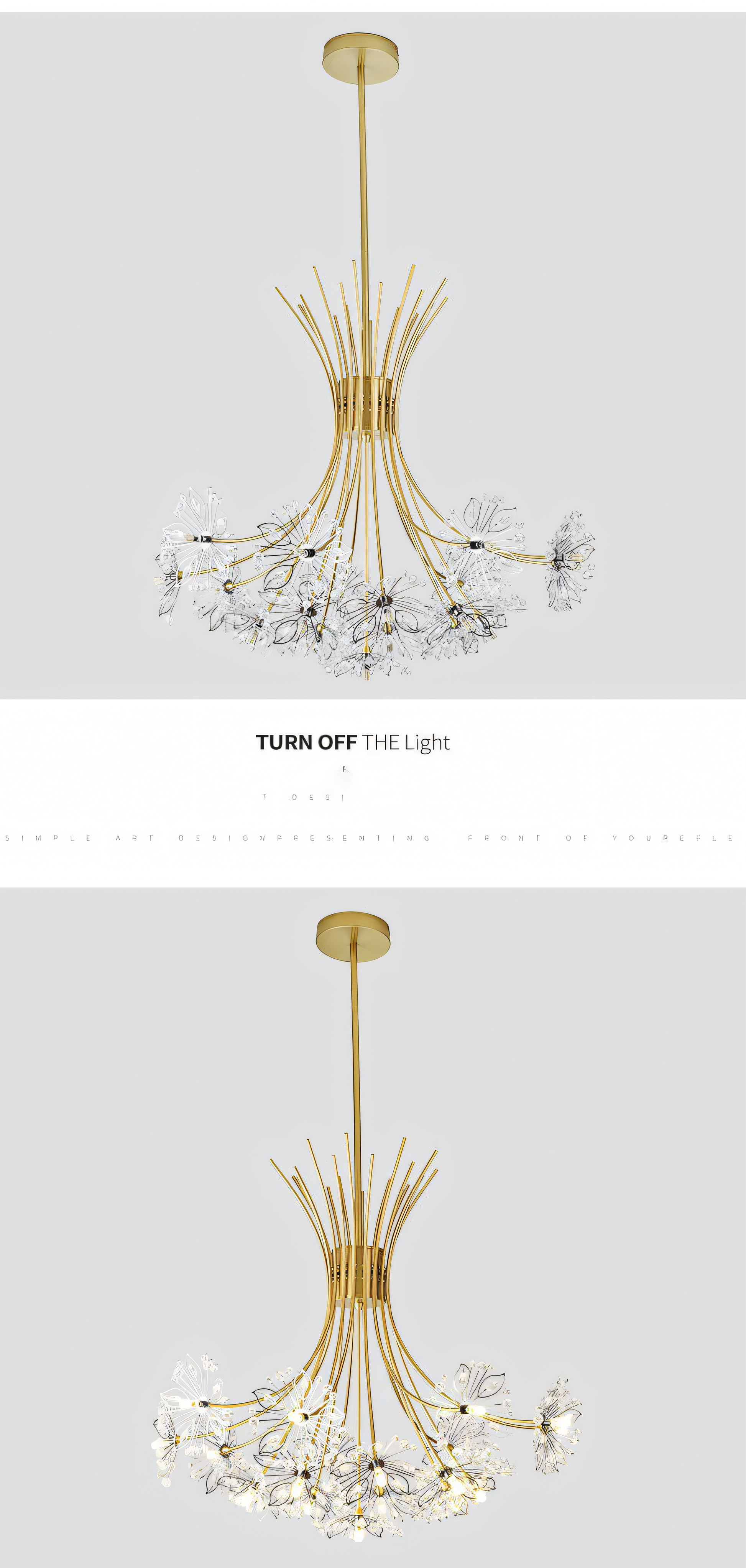 Energy-Efficient Ceiling Chandelier: Sustainable lighting for high-end interiors.