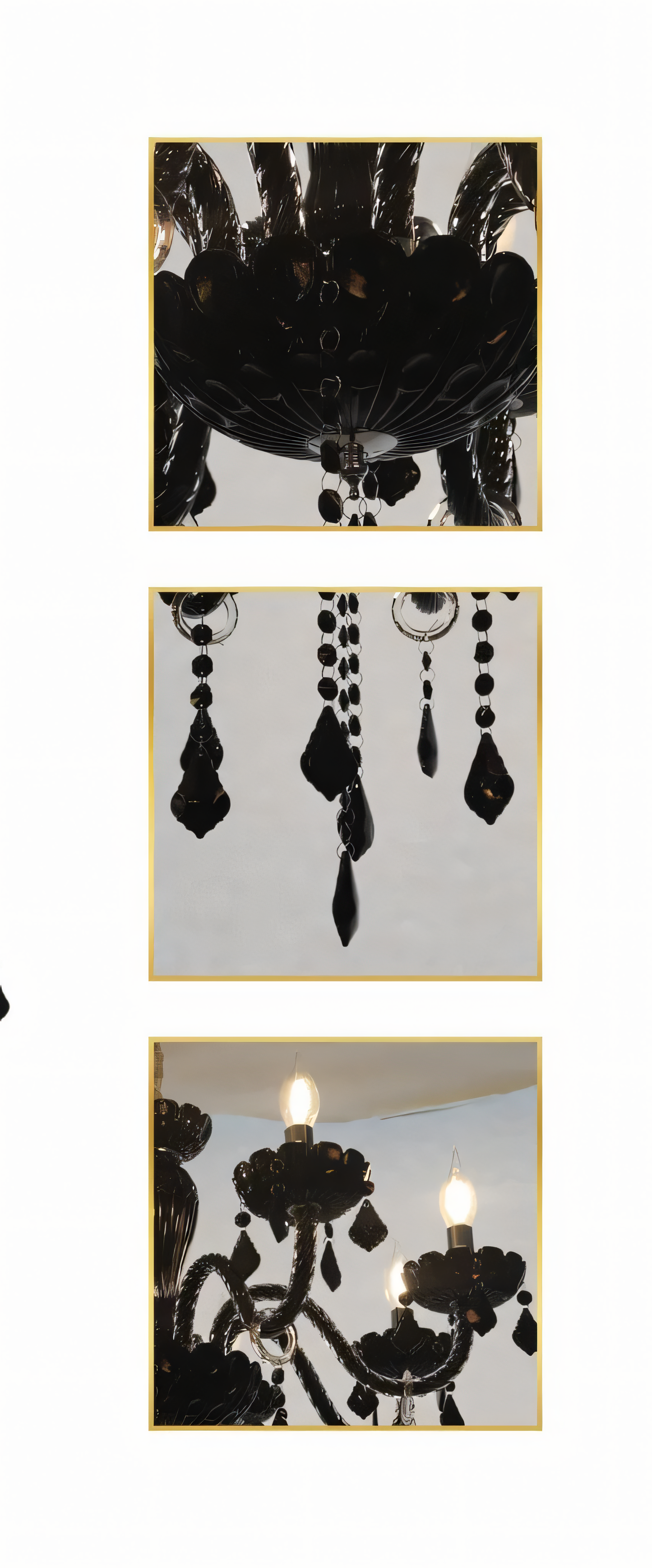 Regal chandelier with shimmering crystal accents