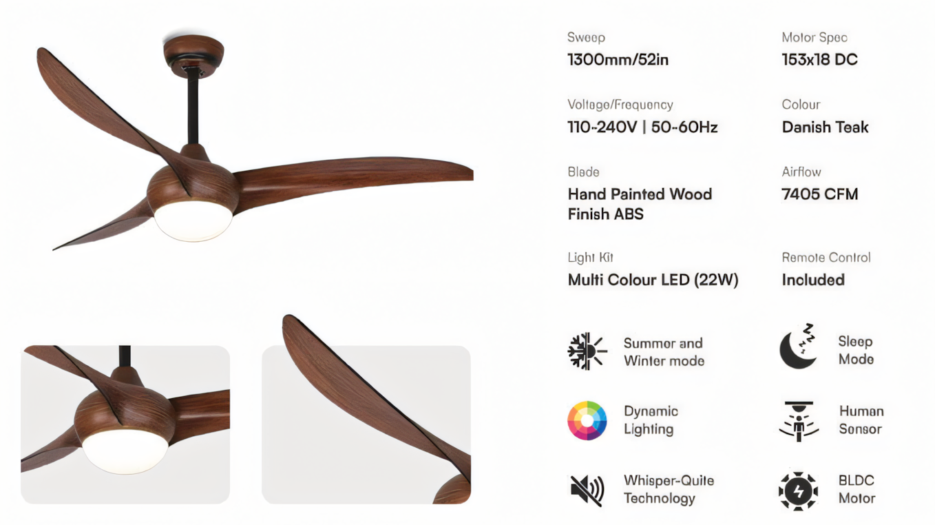 Brown Luminaire Ceiling Fan