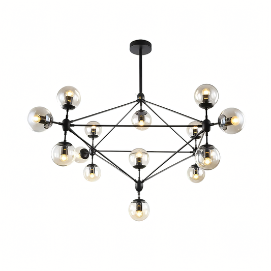 Sparta Modern Glass Chandelier in a grand castle setting