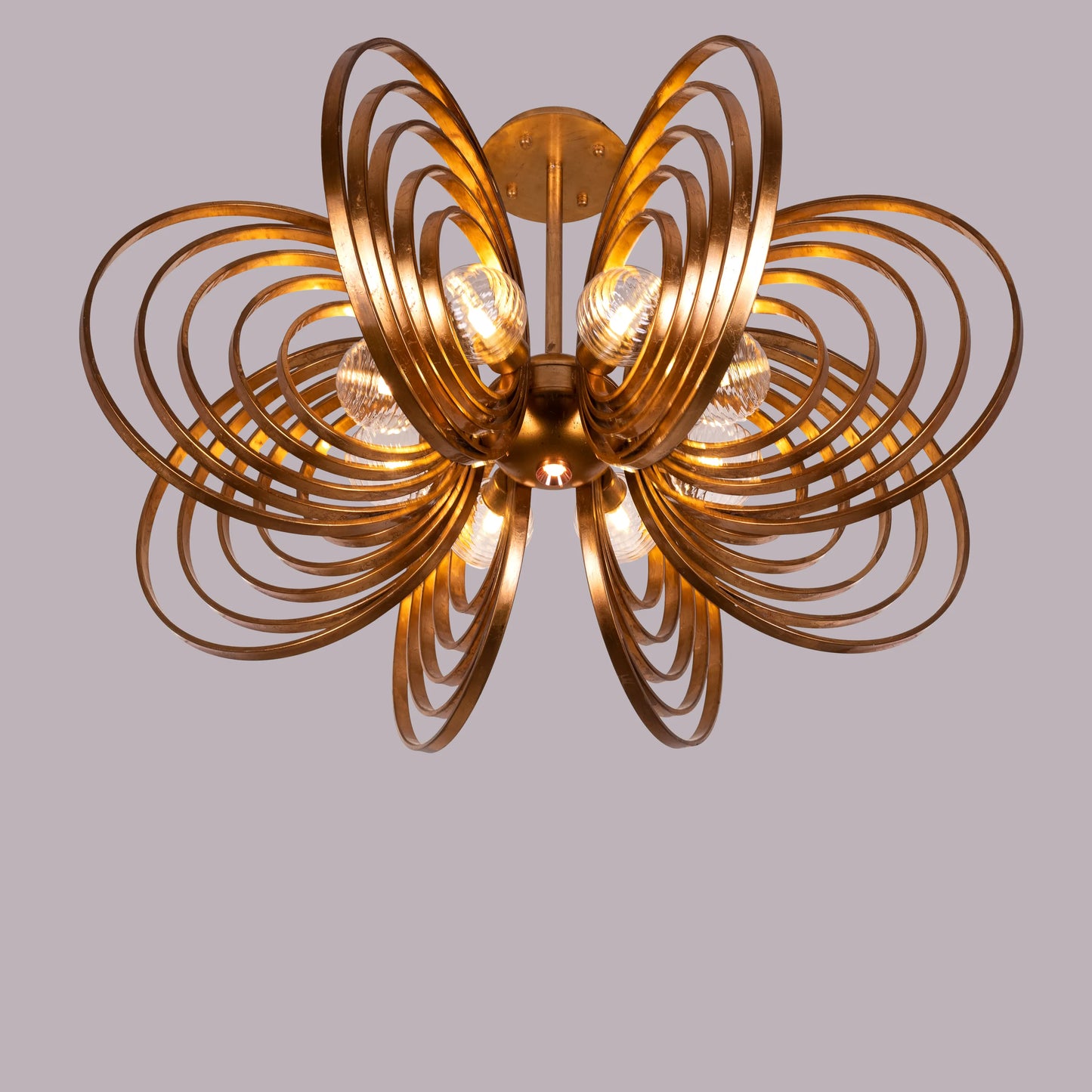 Time To Shine (Large, Antique Foil Gilded) Ceiling Light