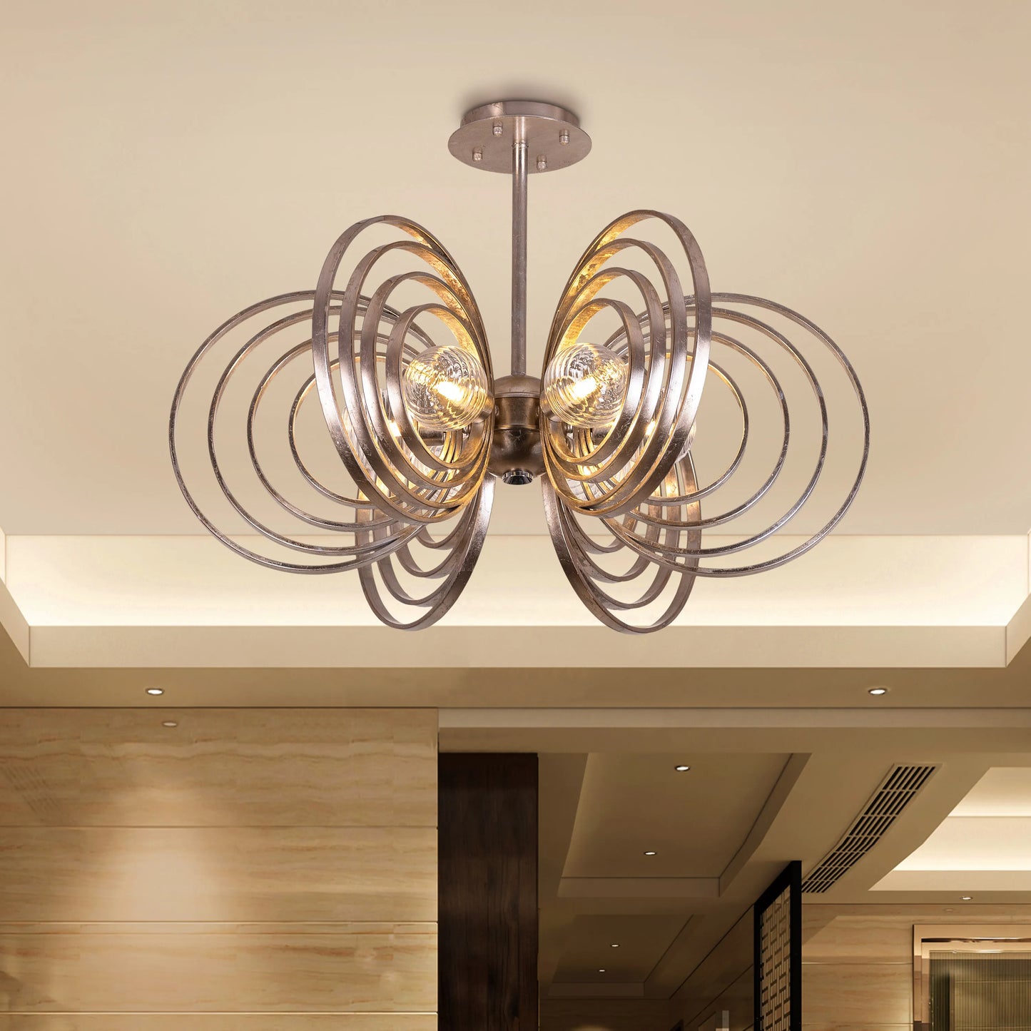 Time To Shine (Large, Antique Foil Gilded) Ceiling Light