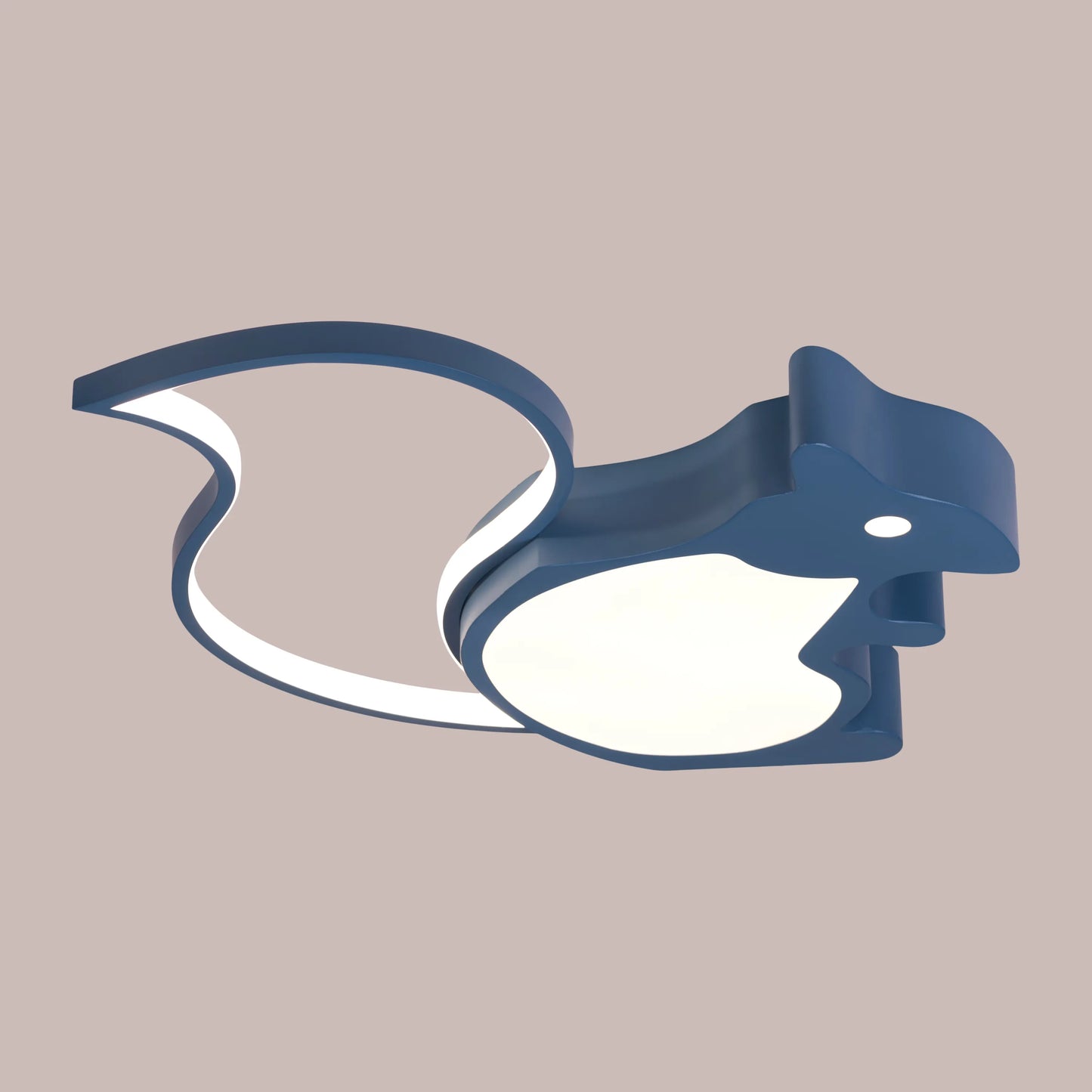 Snappy Squirrel (Blue, Built-In LED with Remote Control) Kid's Room Ceiling Light