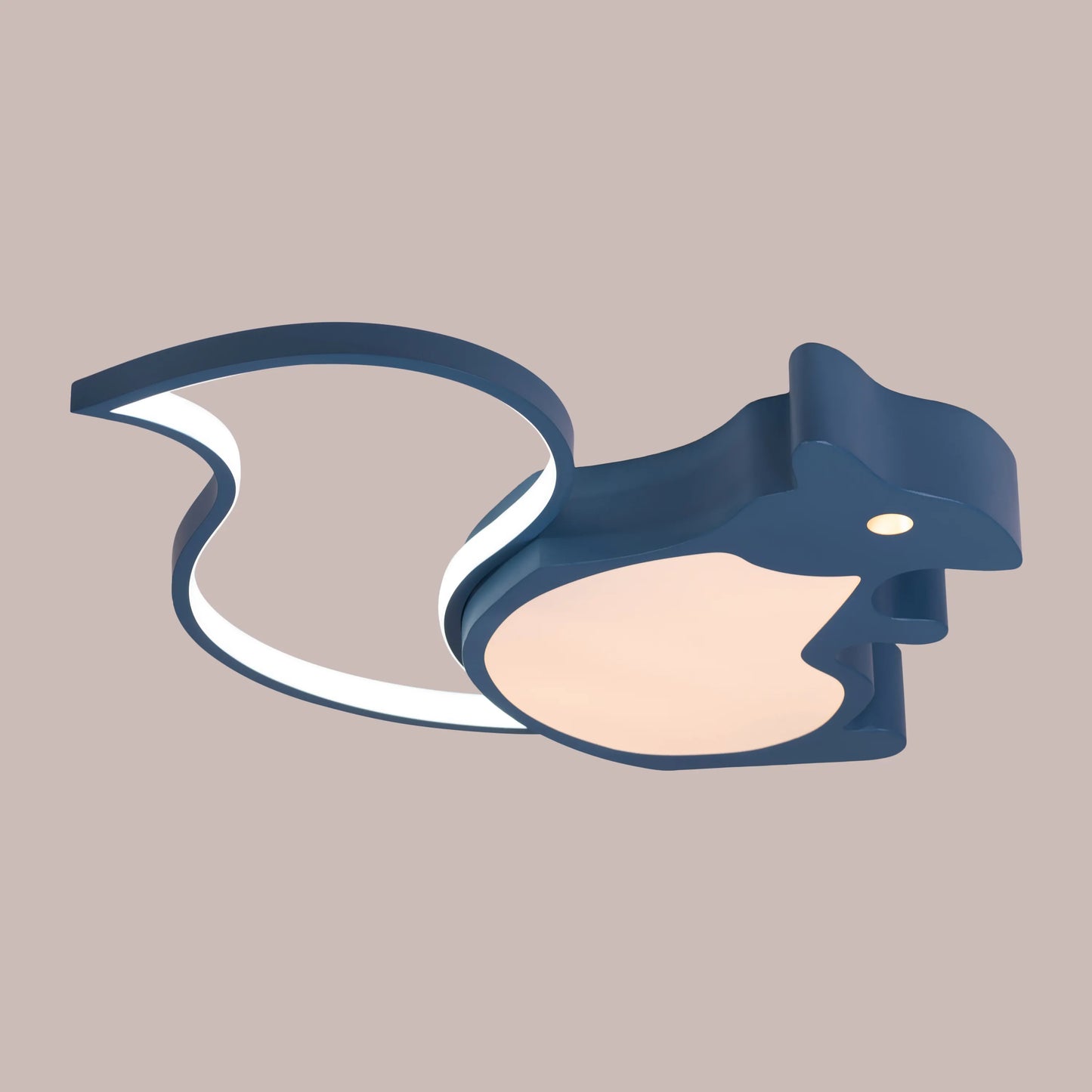 Snappy Squirrel (Blue, Built-In LED with Remote Control) Kid's Room Ceiling Light