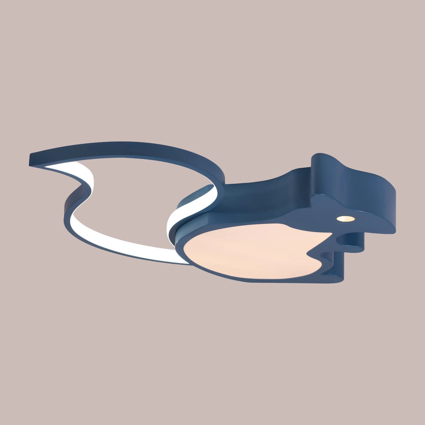 Snappy Squirrel (Blue, Built-In LED with Remote Control) Kid's Room Ceiling Light