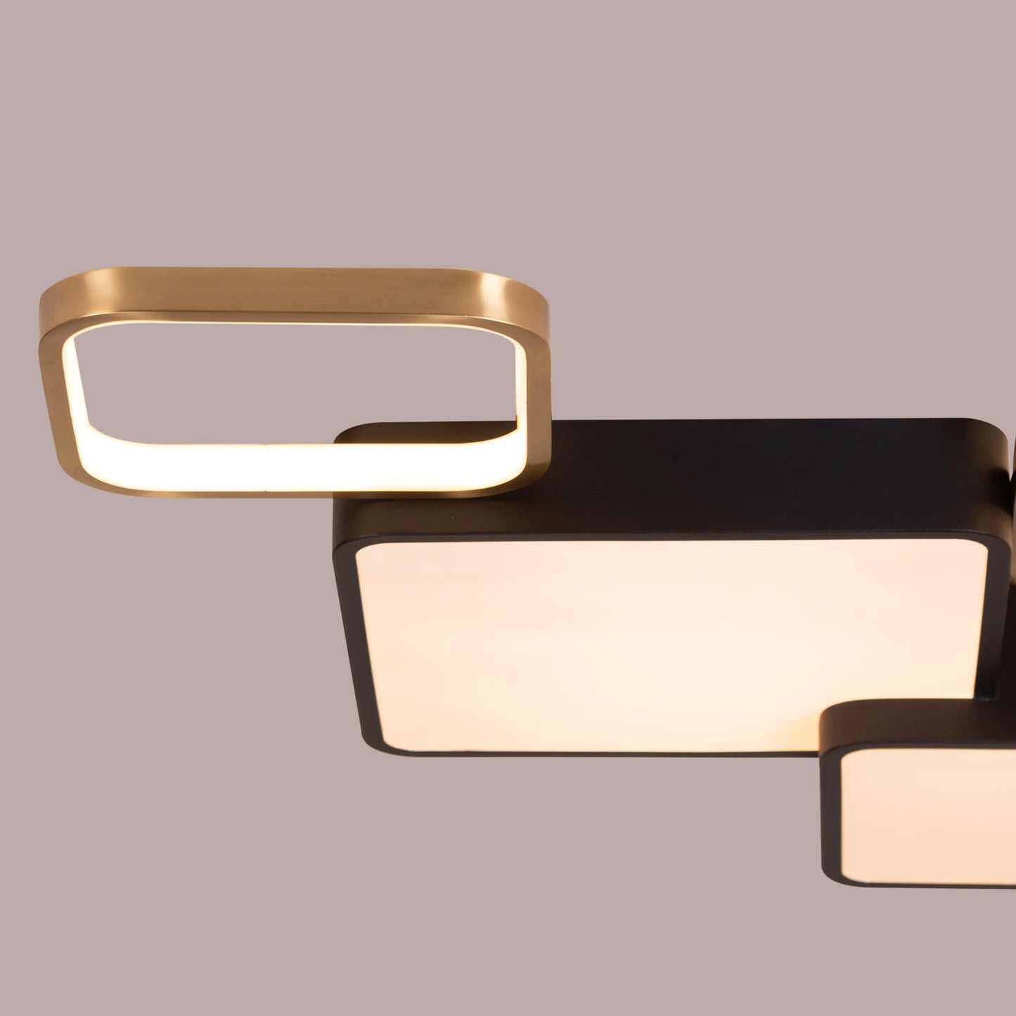 Undivided (Black, 3 Colour Dimmable LED with Remote Control) Ceiling Light