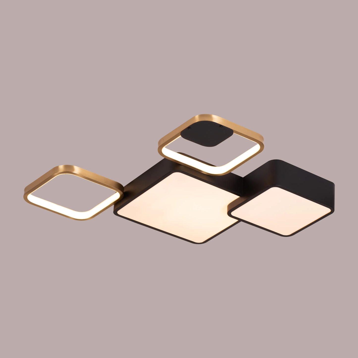 Undivided (Black, 3 Colour Dimmable LED with Remote Control) Ceiling Light