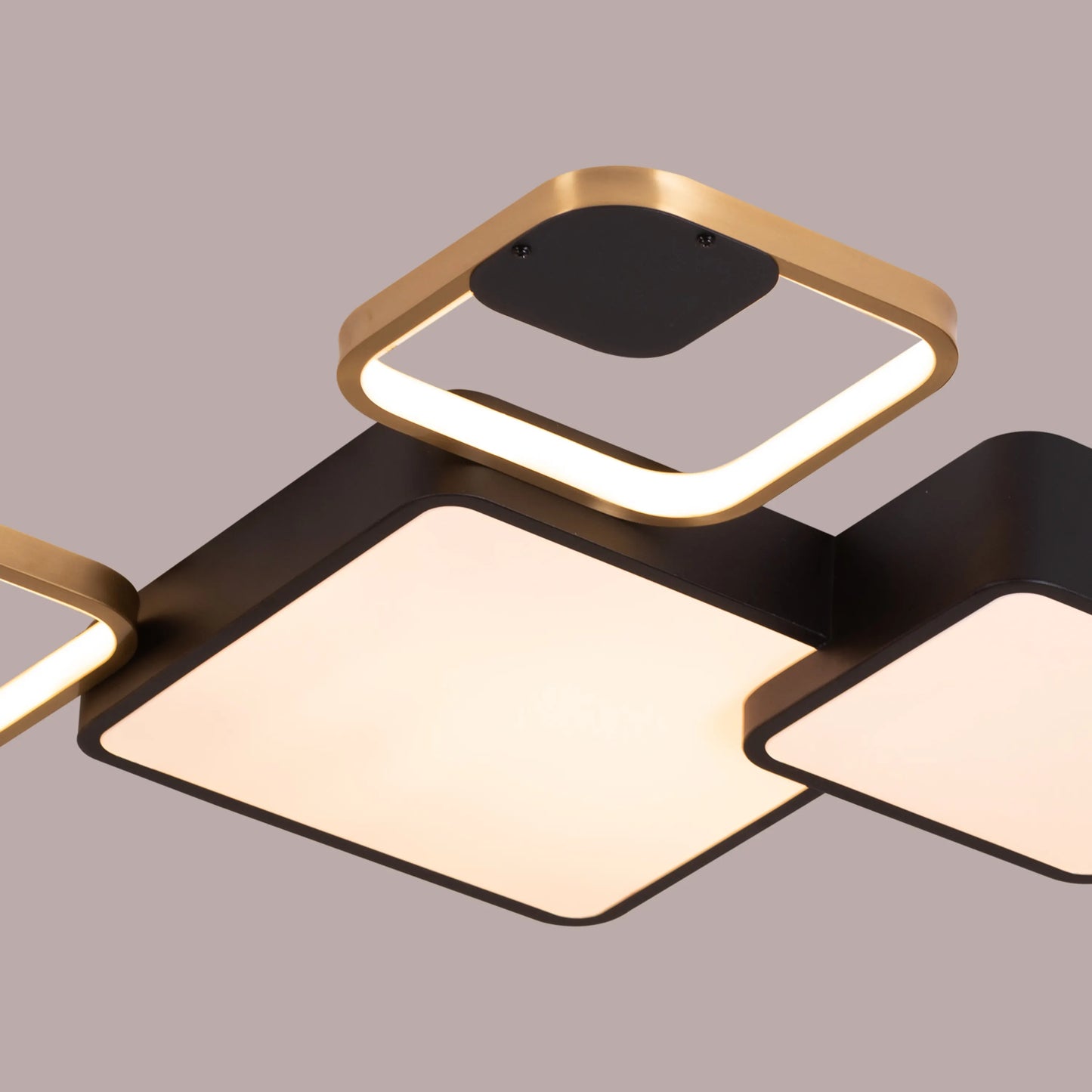 Undivided (Black, 3 Colour Dimmable LED with Remote Control) Ceiling Light