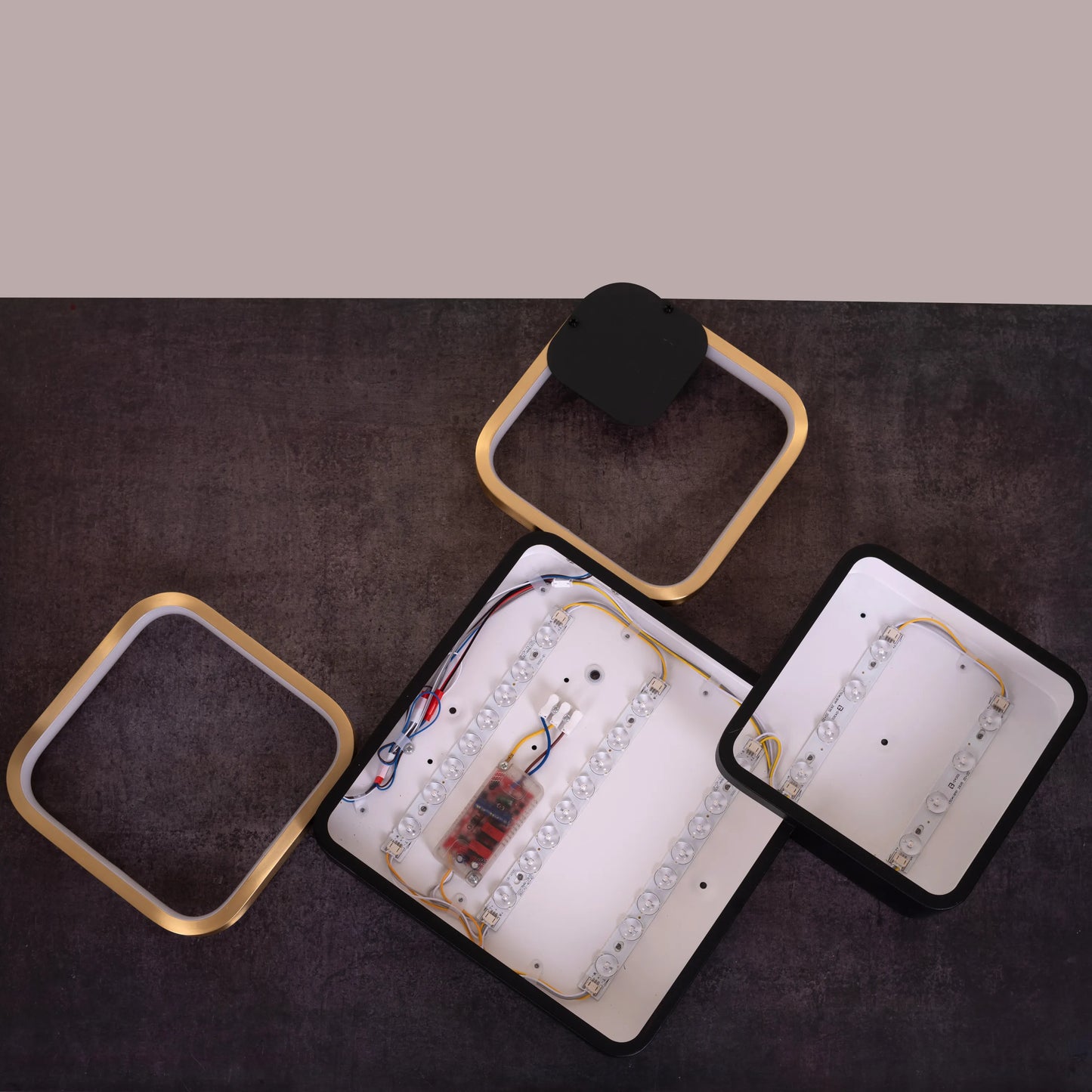 Undivided (Black, 3 Colour Dimmable LED with Remote Control) Ceiling Light