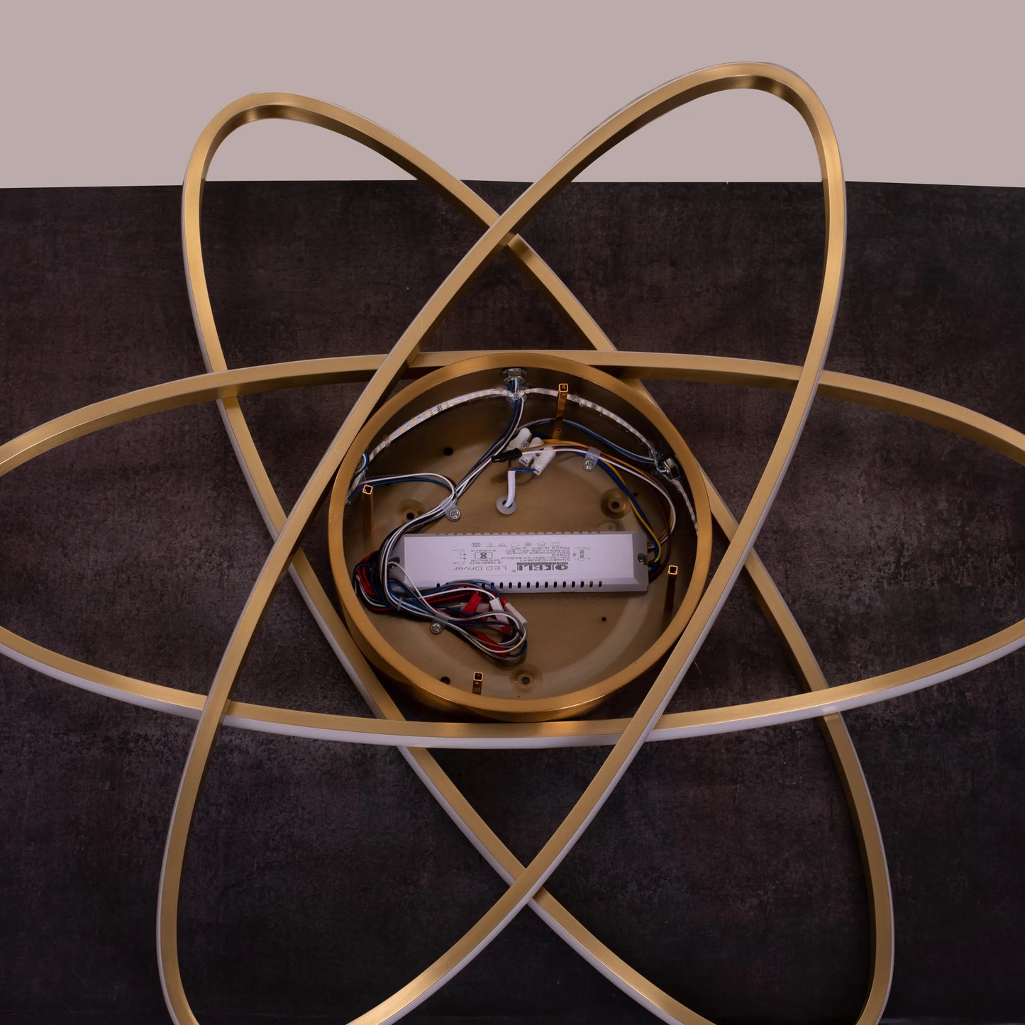 Make It Rain Gold Crystal Ceiling Light with cascading crystals and 3 colour dimmable LED, creating a sparkling spectacle in an opulent living room