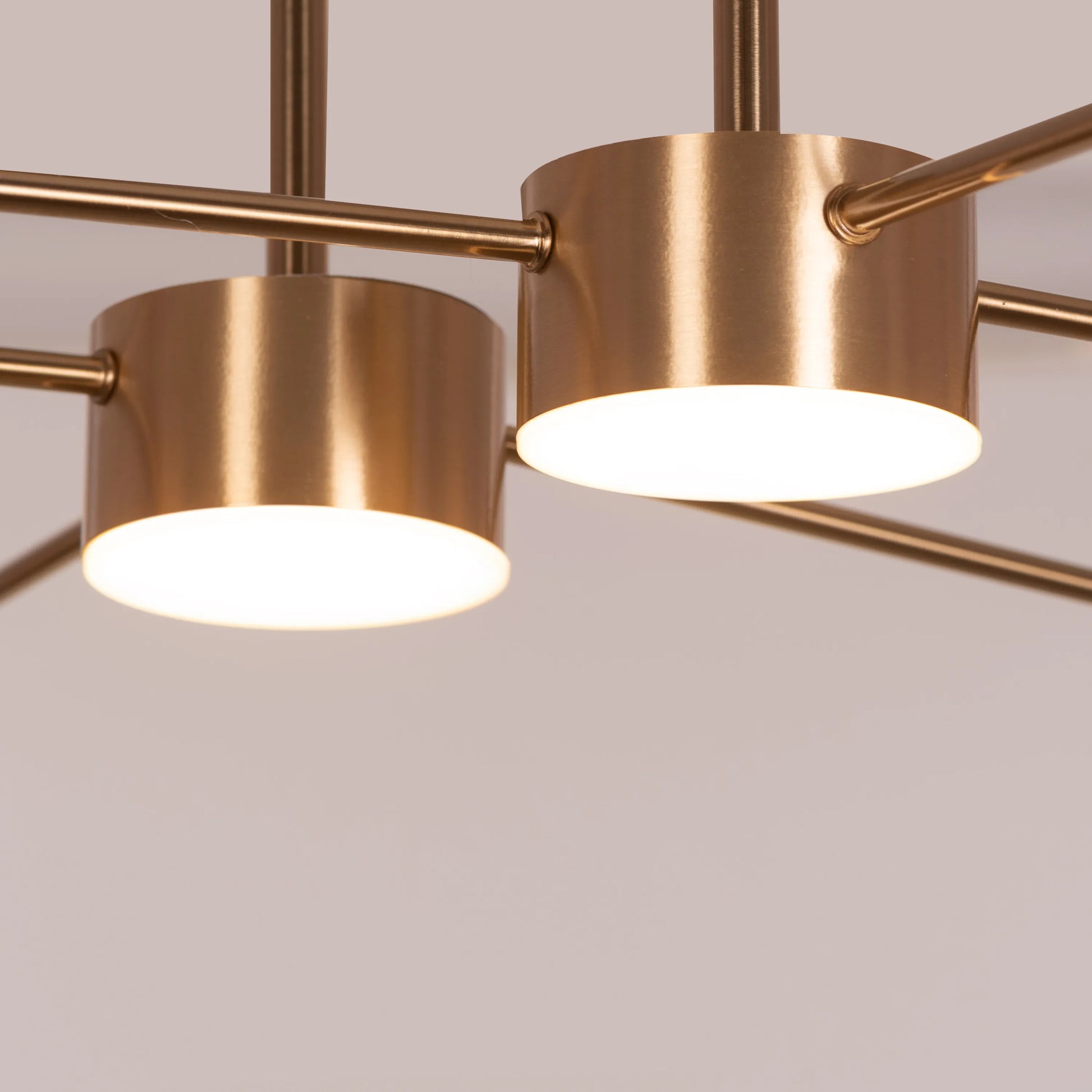 Walk On By Gold Ceiling Chandelier illuminating an elegant dining room
