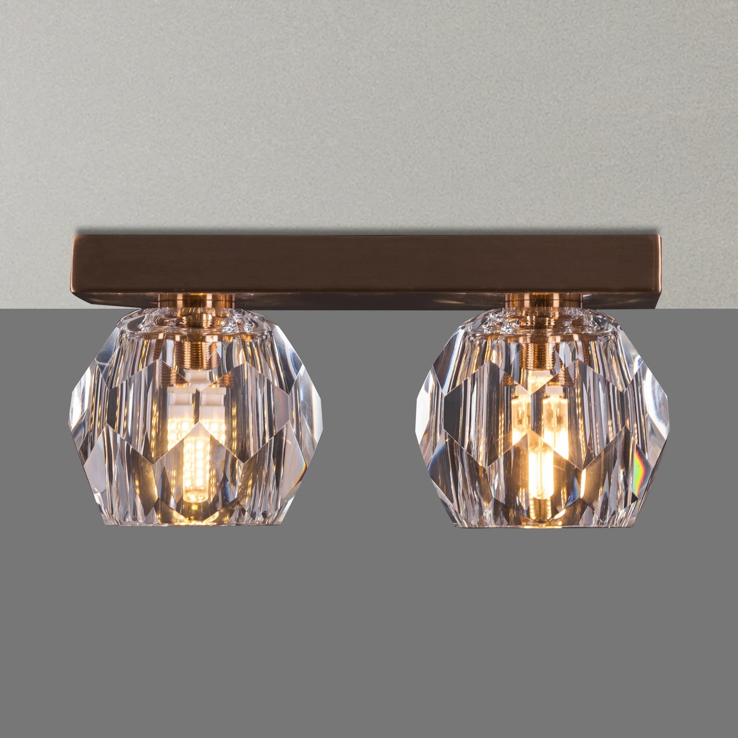 White Diamond (Gold, Double) Ceiling Light