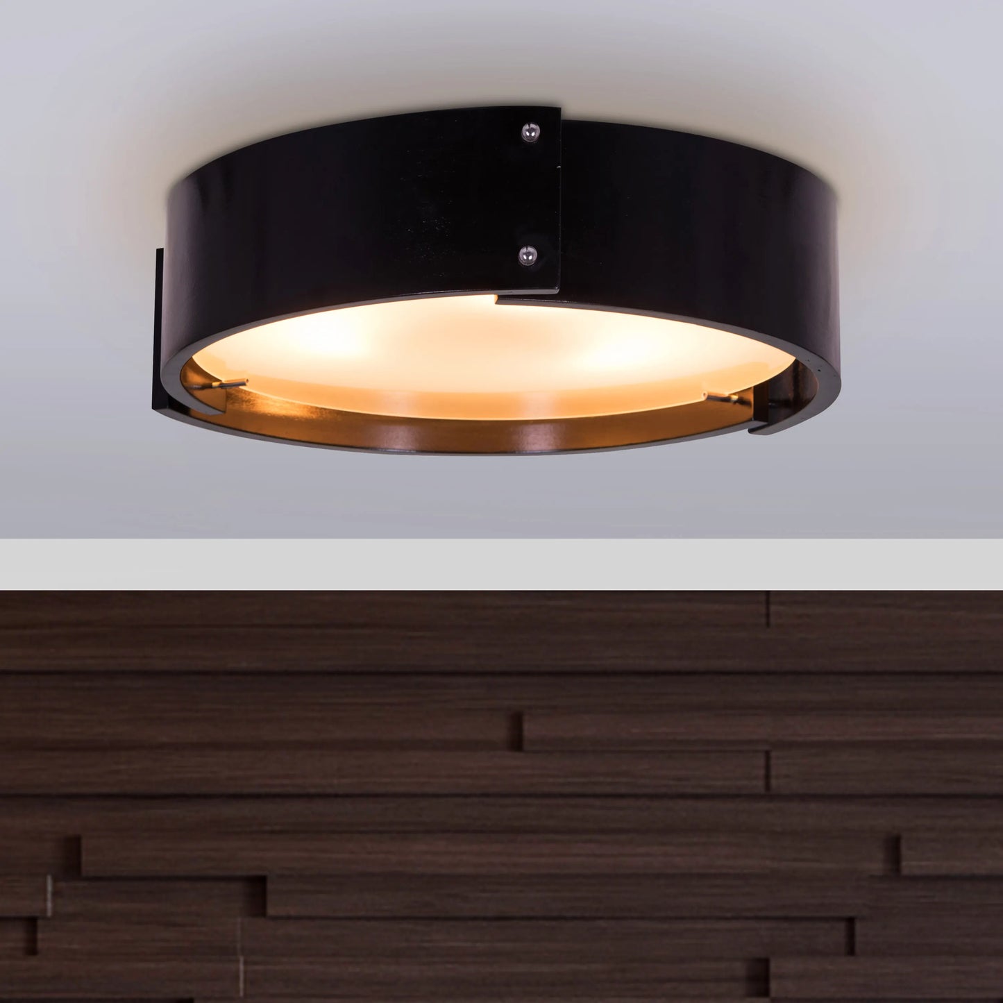Close-up of wood grain detail on Swiss Chalet Ceiling Light