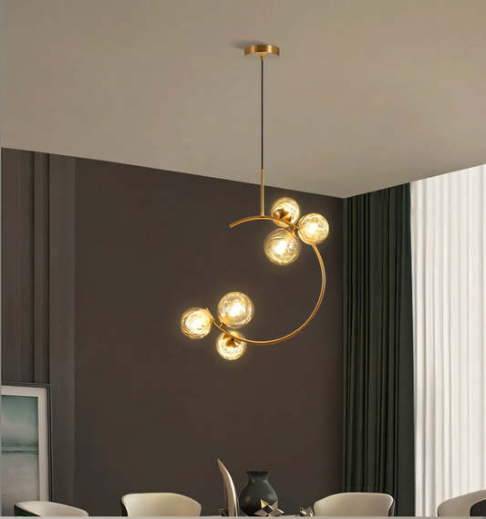 Whimsical fairy light glass chandelier for forest cabins