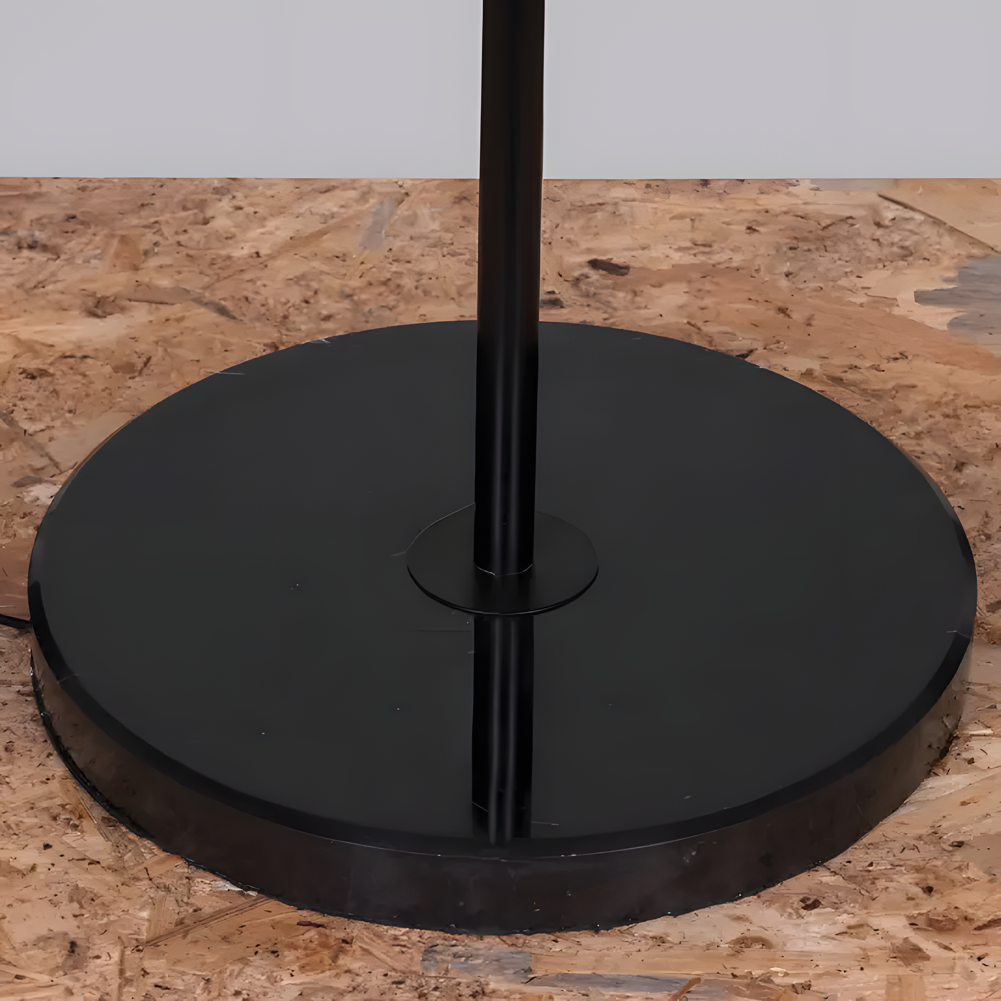 Satin brass and frosted glass floor lamp for ambient lighting