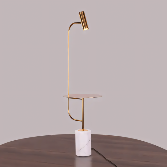 Luxurious Gold and Marble Lamp