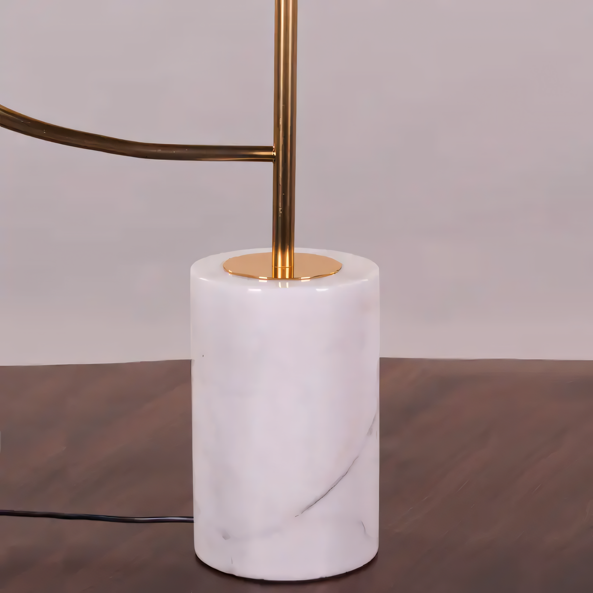 Elegant Marble and Gold Lighting Fixture