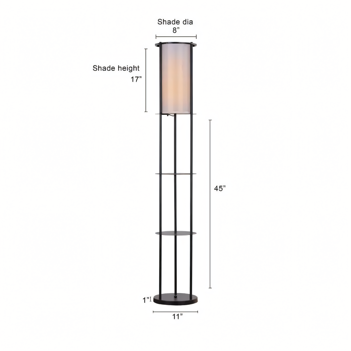 Carefully crafted black floor lamp for a luxurious living space