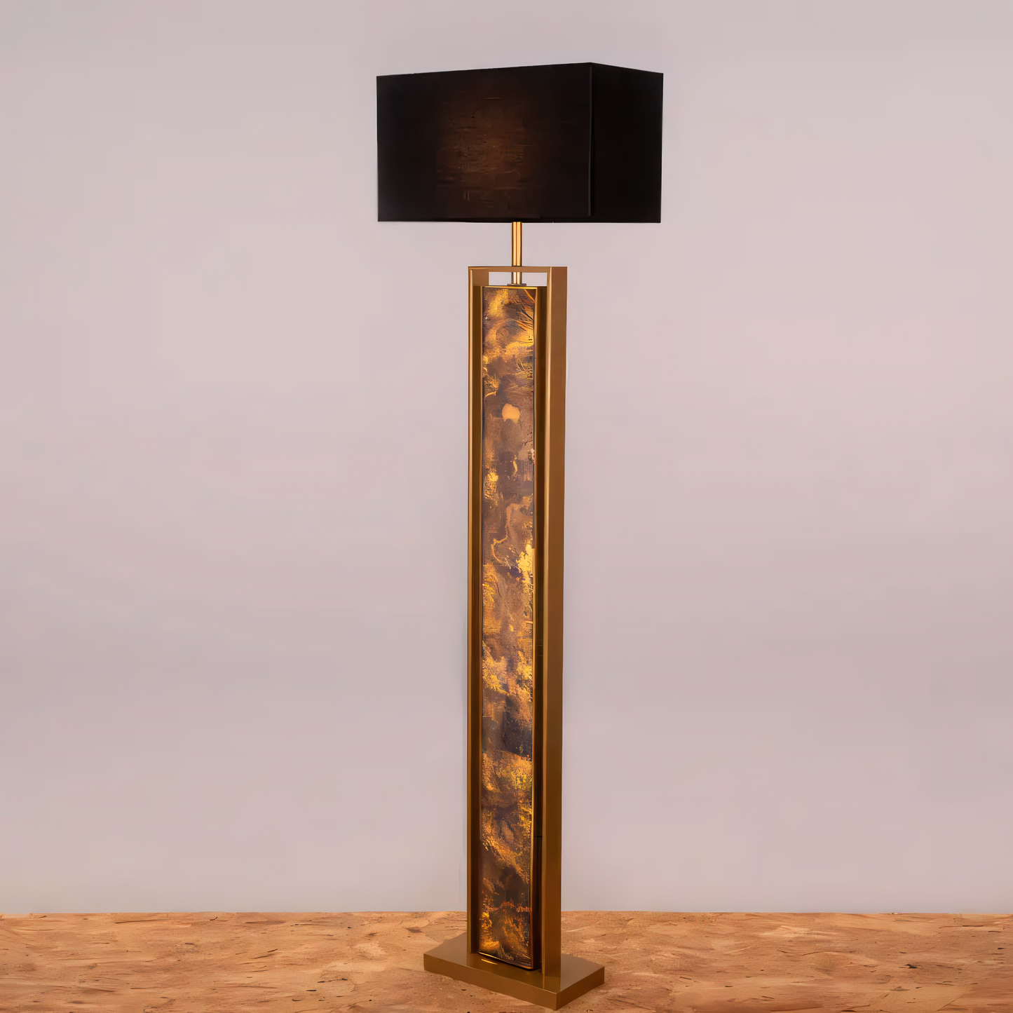 Gold Veneer Metal Frame Floor Lamp