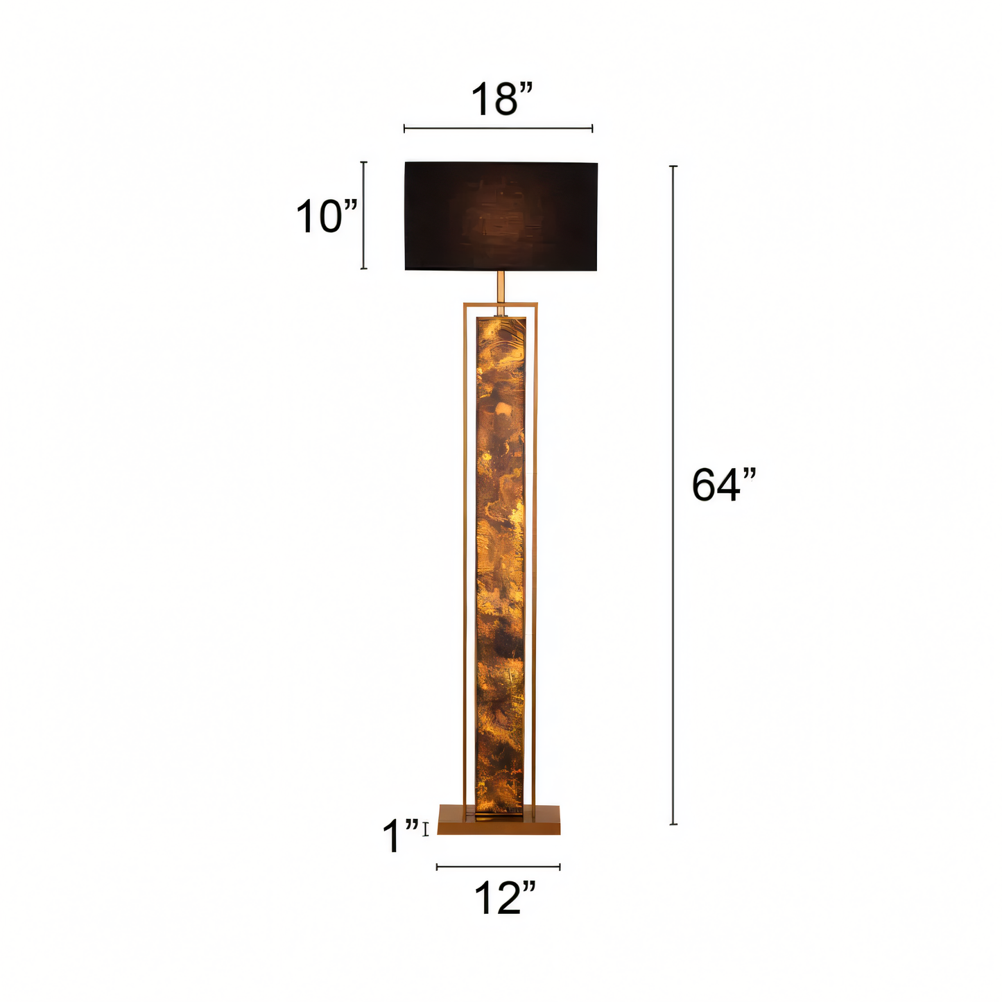 Date With Slate Stone Veneer Floor Lamp