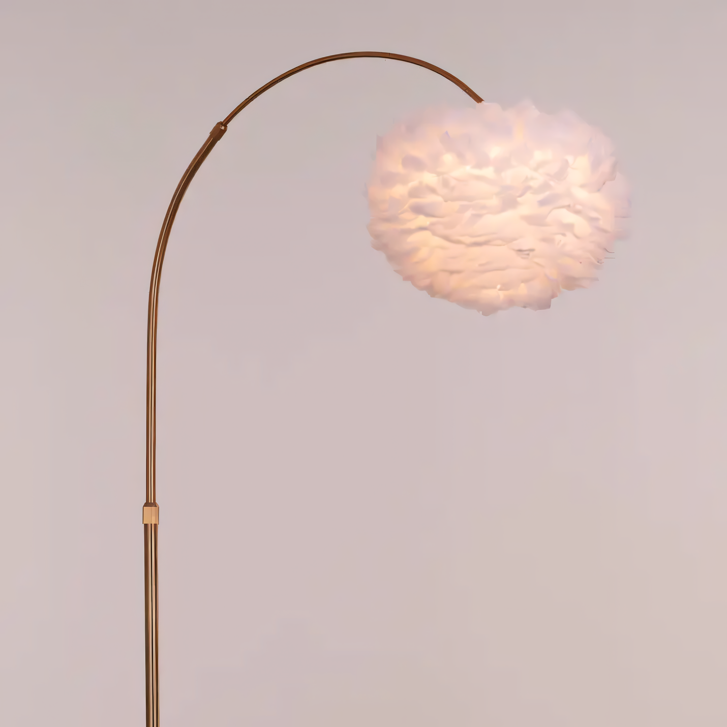 Bird In Hand (Faux Feather Shade) Marble Floor Lamp