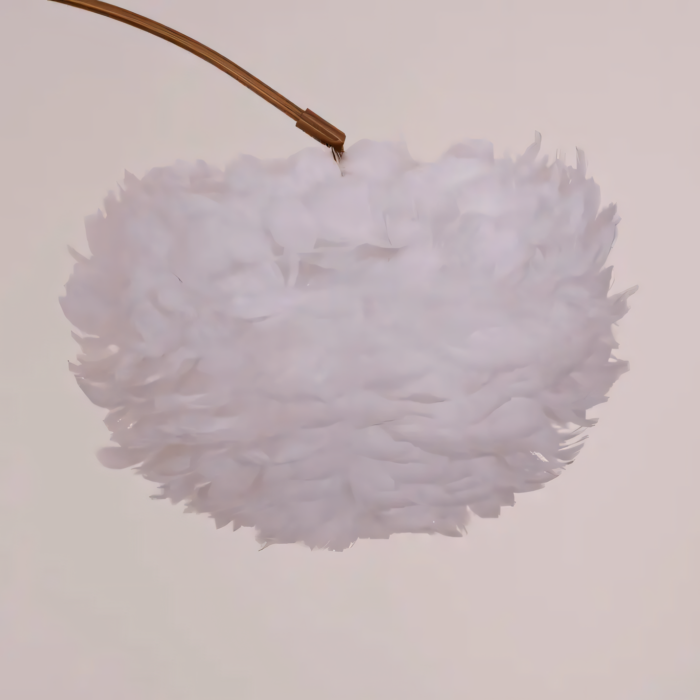 Bird In Hand (Faux Feather Shade) Marble Floor Lamp