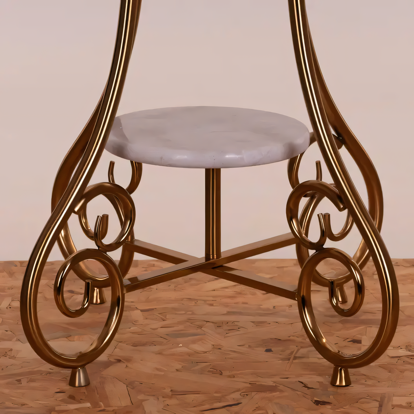 Bird In Hand (Faux Feather Shade) Marble Floor Lamp