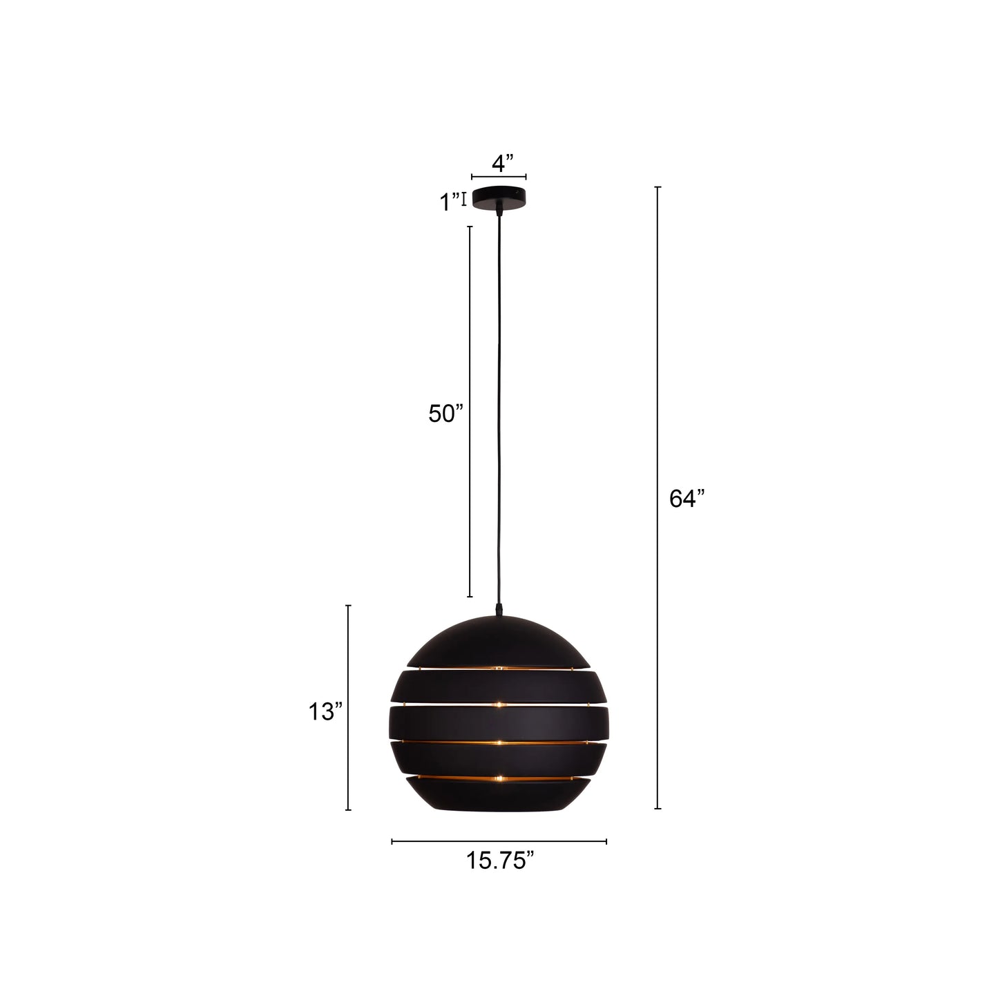 Daybreak (Black) Pendant Light