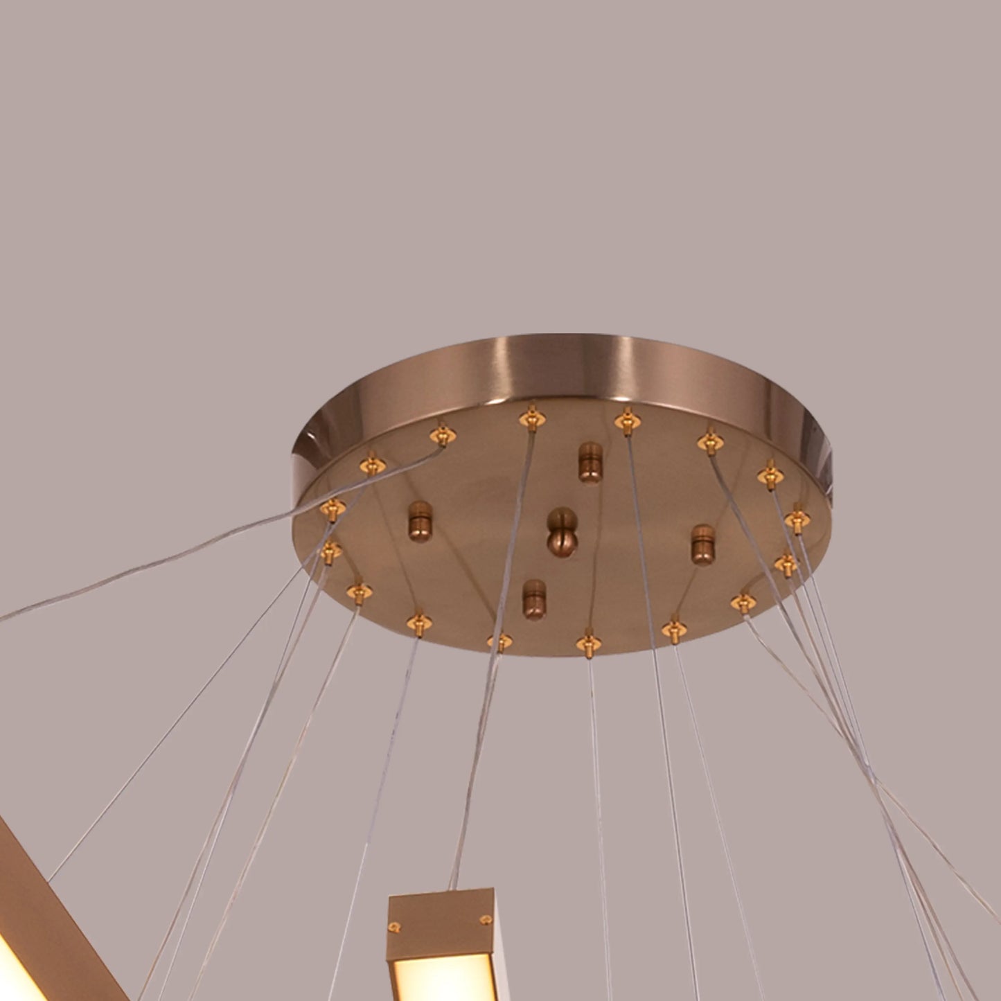 Toast To Tomorrow (Large, Gold, Dimmable LED with Remote Control) Double Height Chandelier