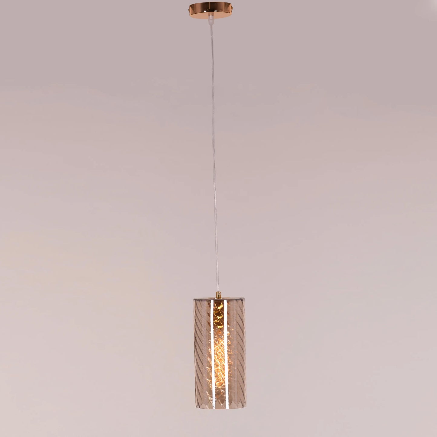 No Words (Smokey Grey, Amber) Glass Pendant Light