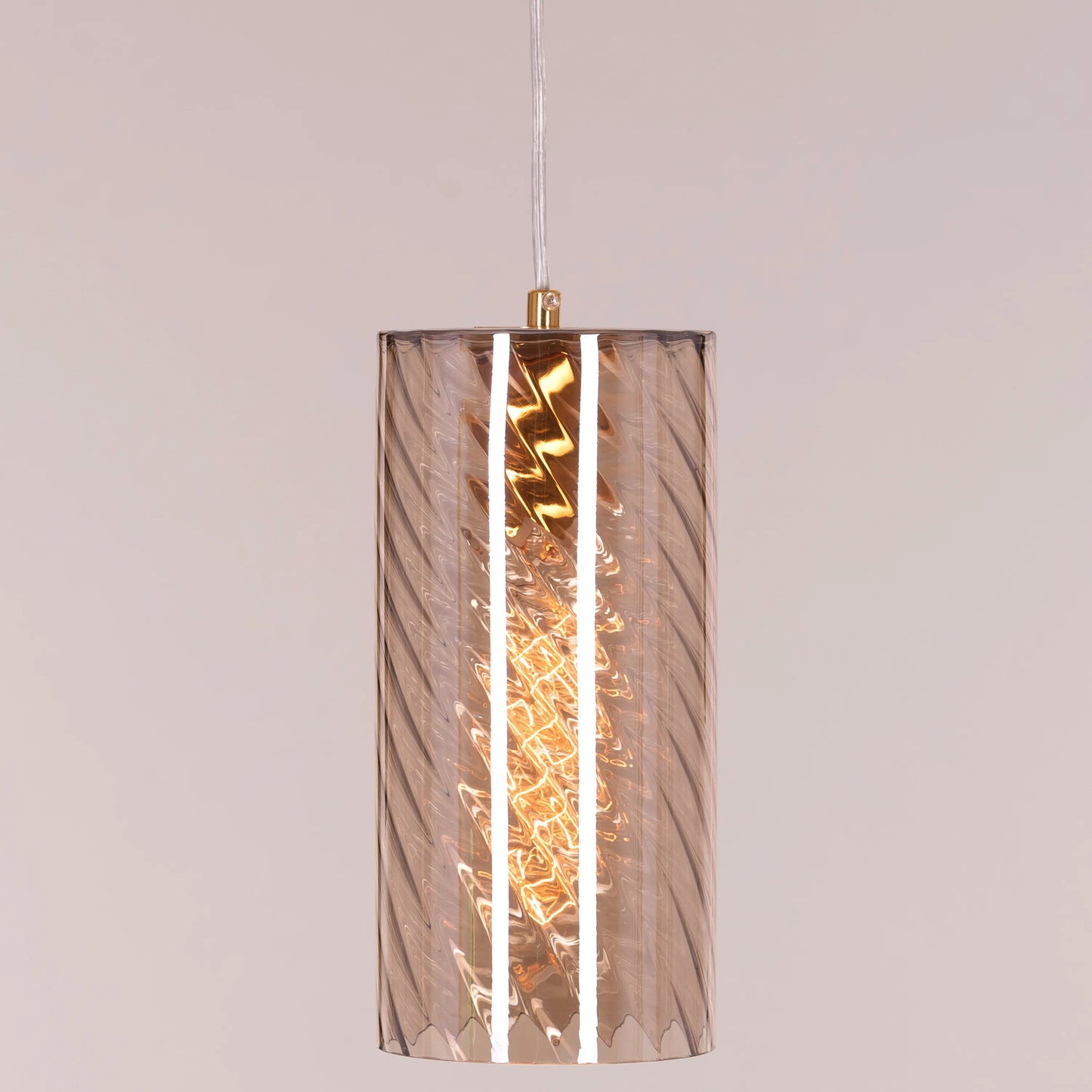 No Words (Smokey Grey, Amber) Glass Pendant Light