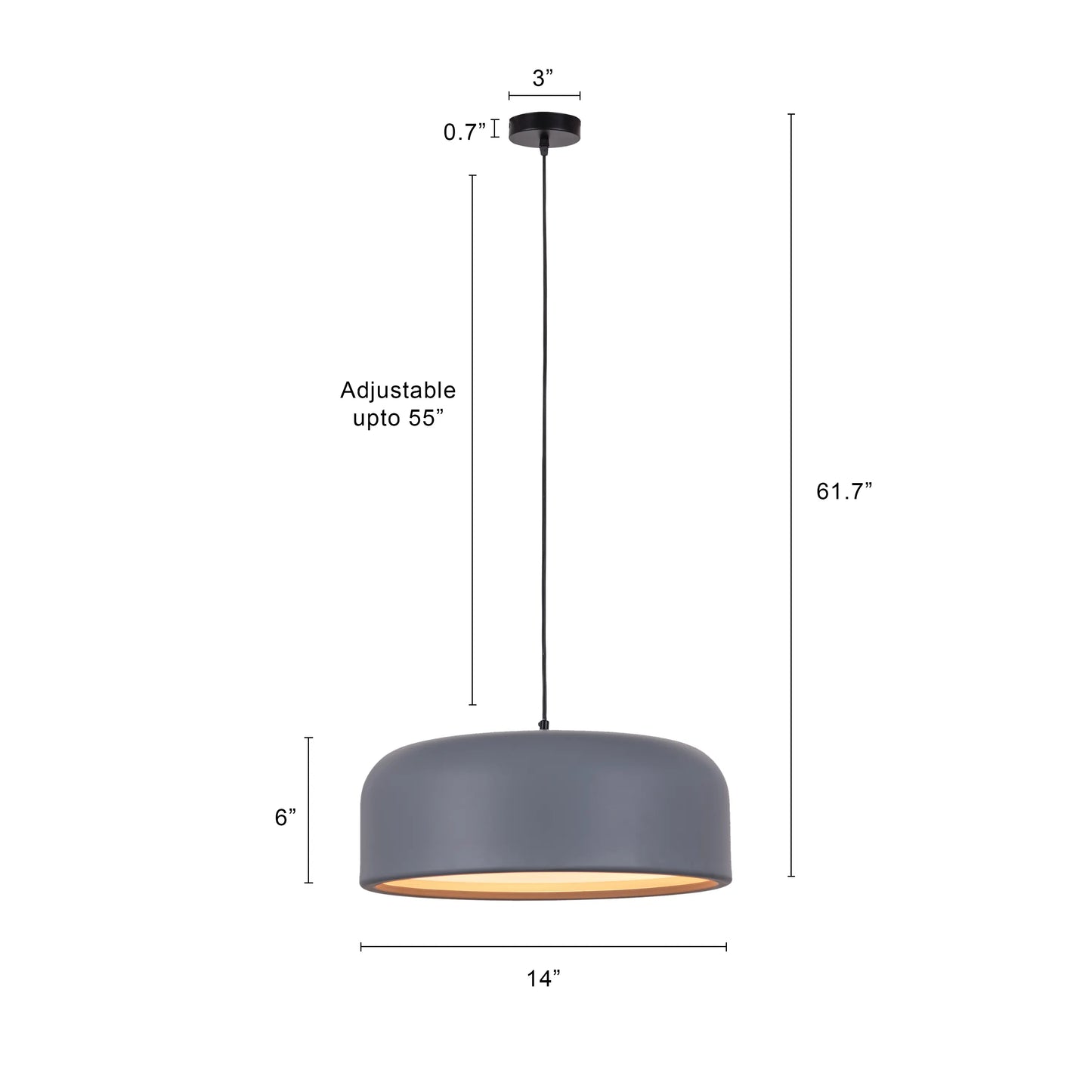 Artistic Pendant Light (3 smart LED Bulbs Included)