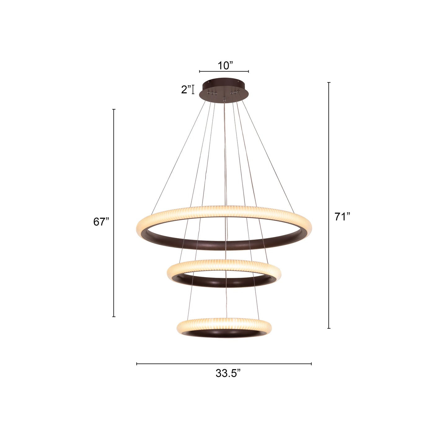 Dance All Night Chandelier in brown finish