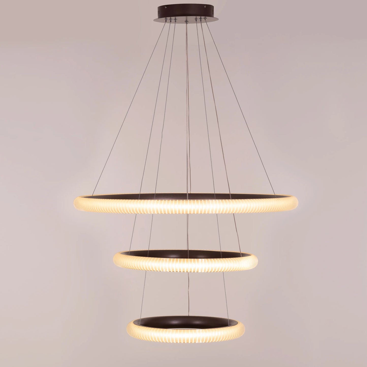 Dance All Night (Large, Brown, Dimmable LED with Remote Control) Chandelier