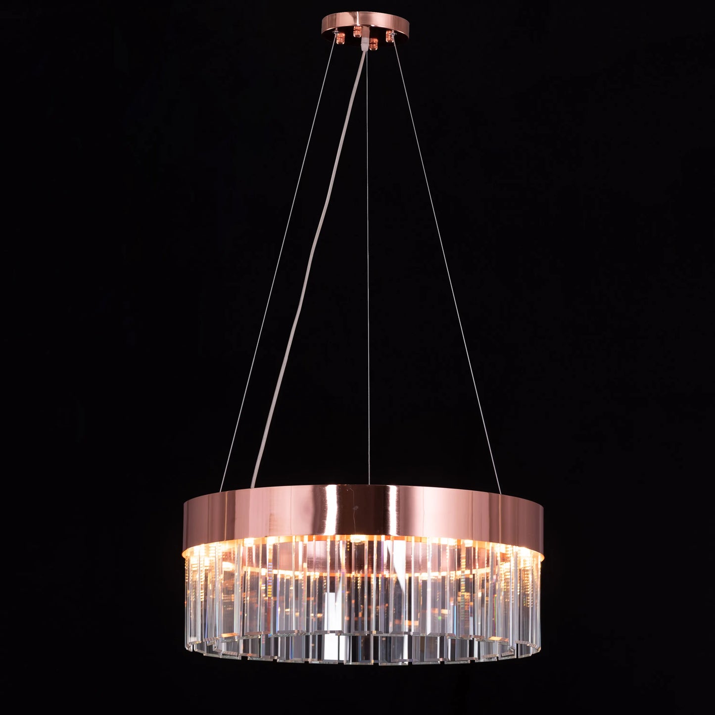 Center Of Attention (Rose Gold) Crystal Chandelier