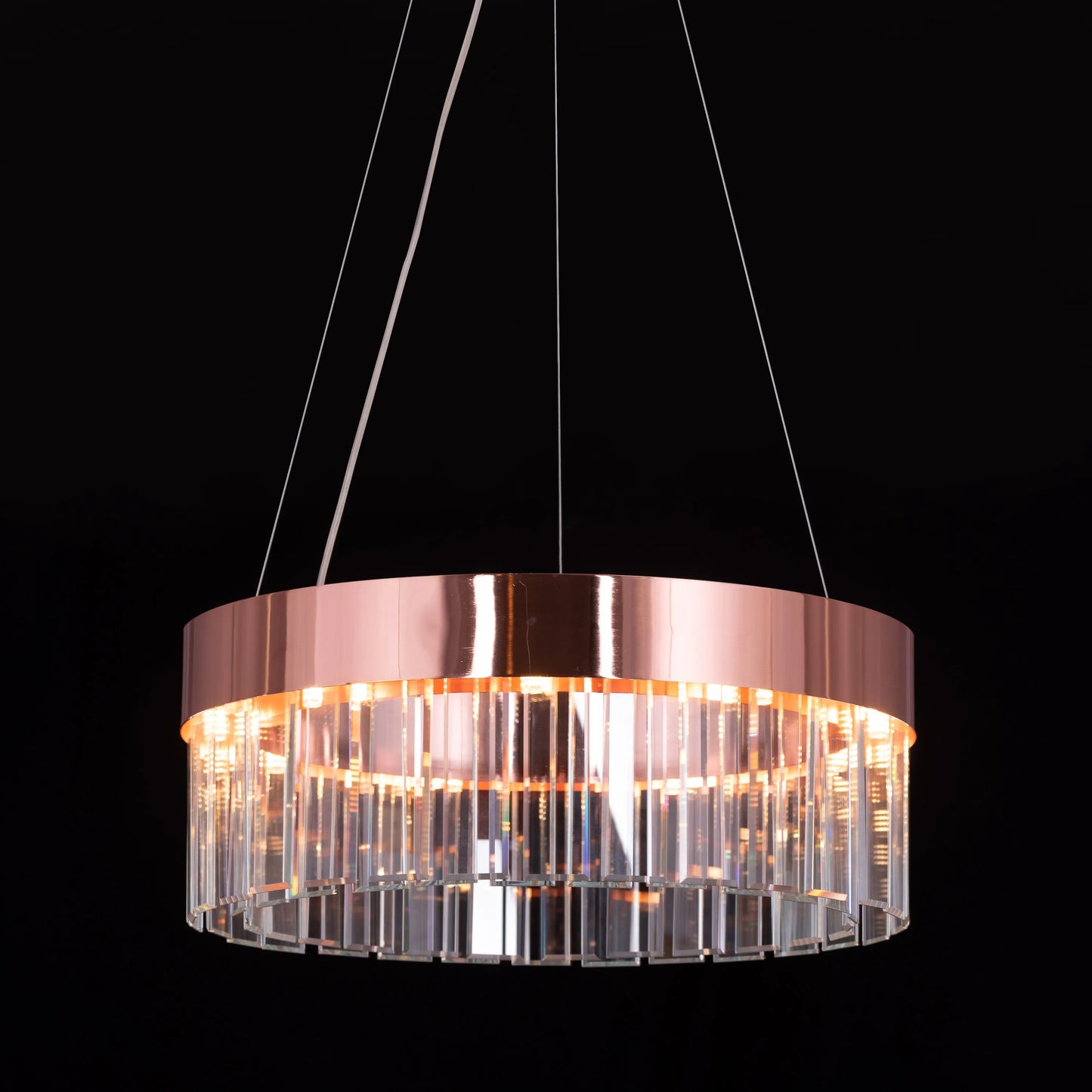 Center Of Attention (Rose Gold) Crystal Chandelier