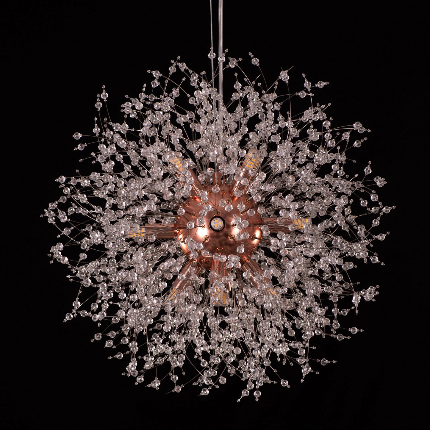 Touch The Clouds (Round, Rose Gold) Crystal Chandelier