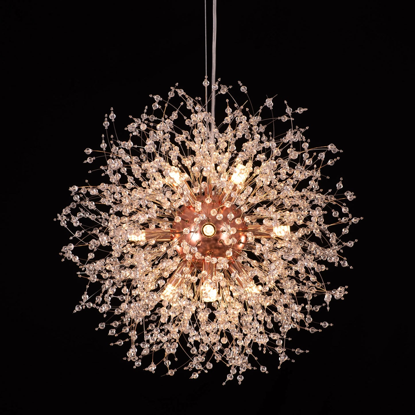 Touch The Clouds (Round, Rose Gold) Crystal Chandelier