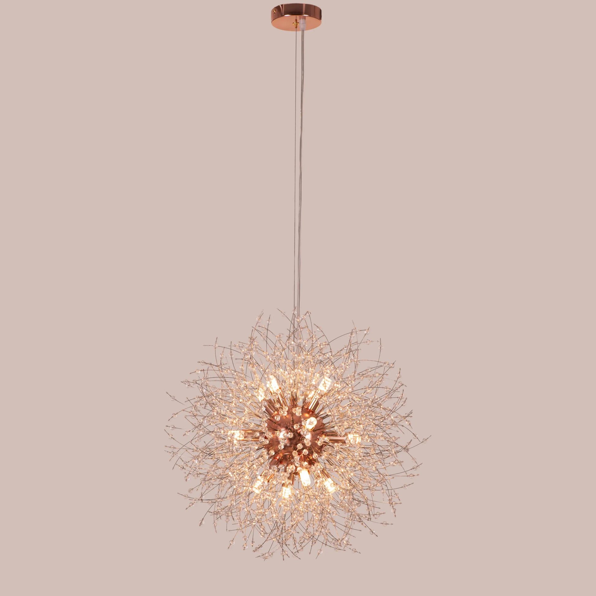 Touch The Clouds Chandelier in rose gold finish